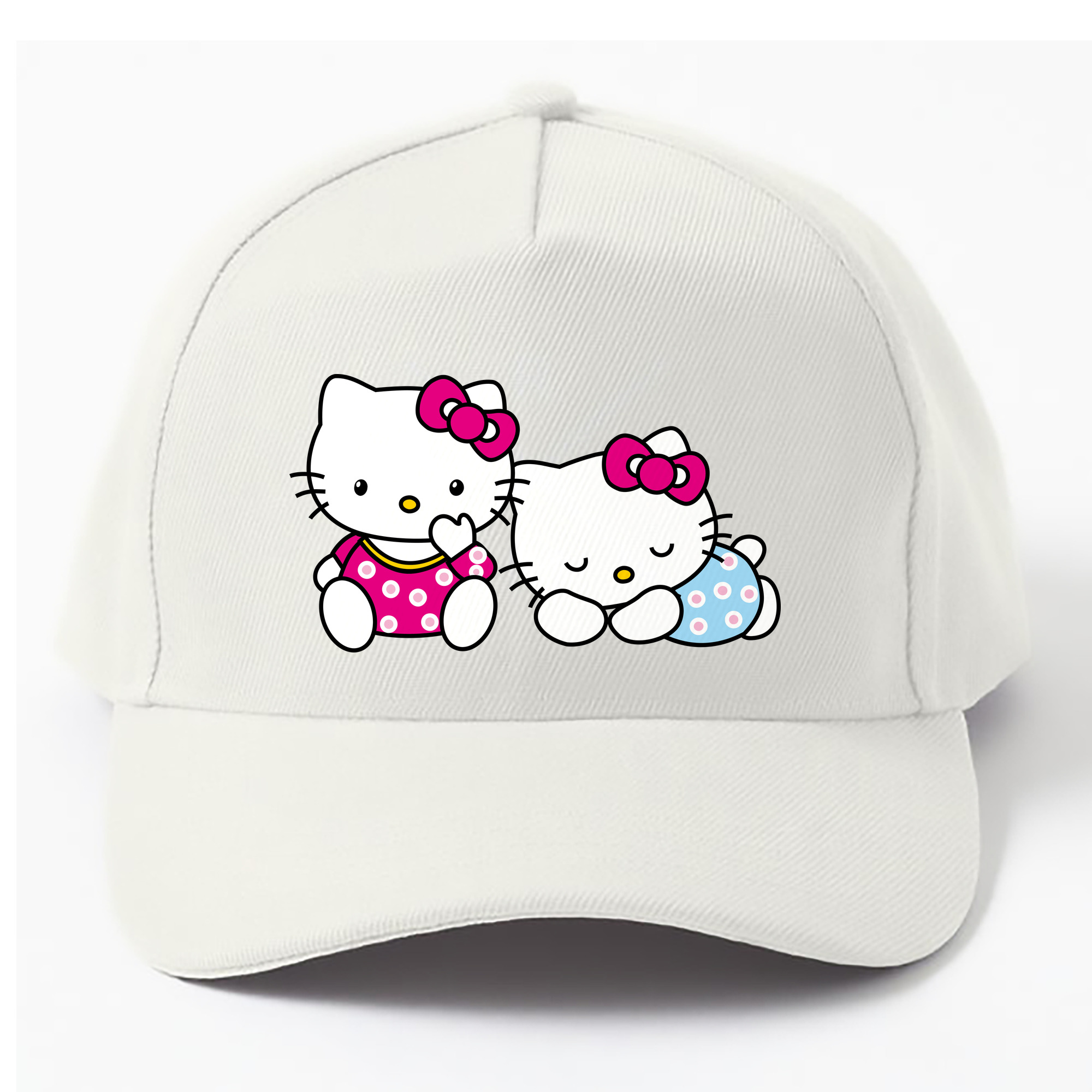 （画像用） Hello Kitty ハローキティ ベースボールキャップ 綿100％ 男女兼用 帽子 スポーツ