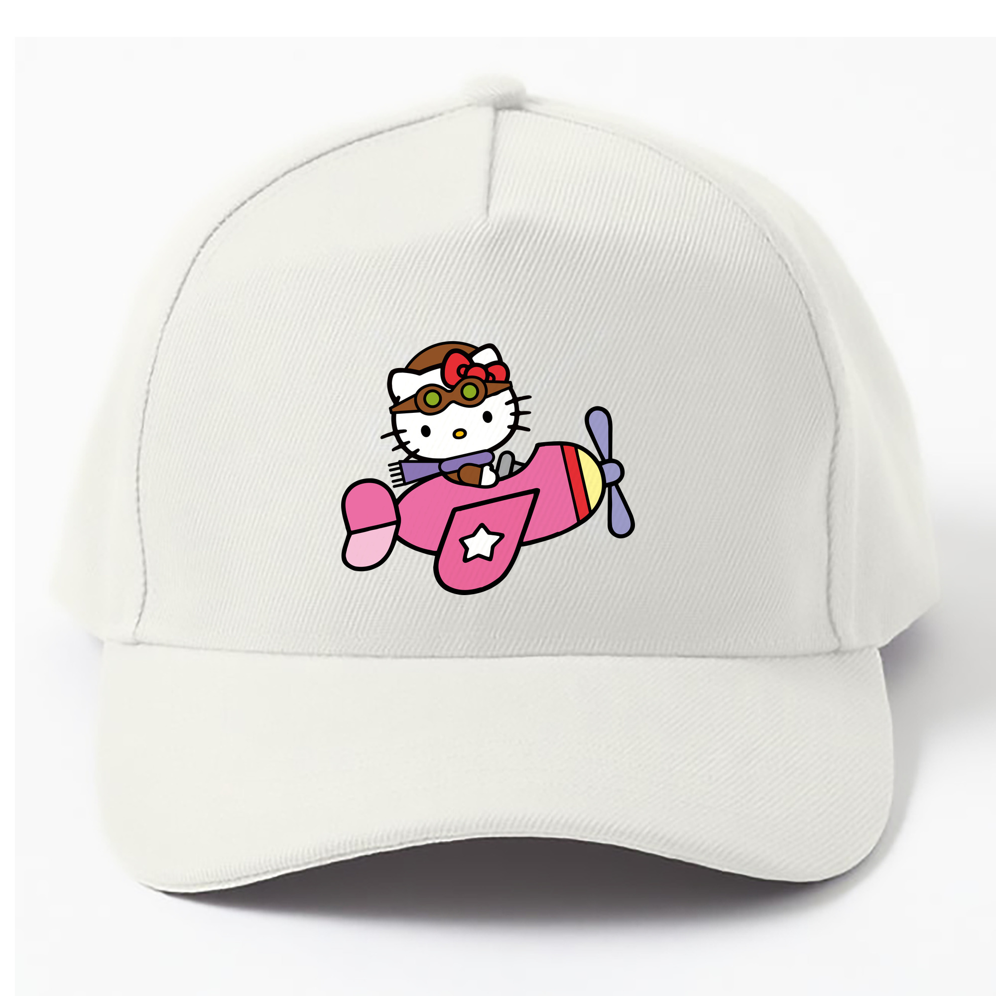 （画像用） Hello Kitty ハローキティ ベースボールキャップ 綿100％ 男女兼用 帽子 スポーツ