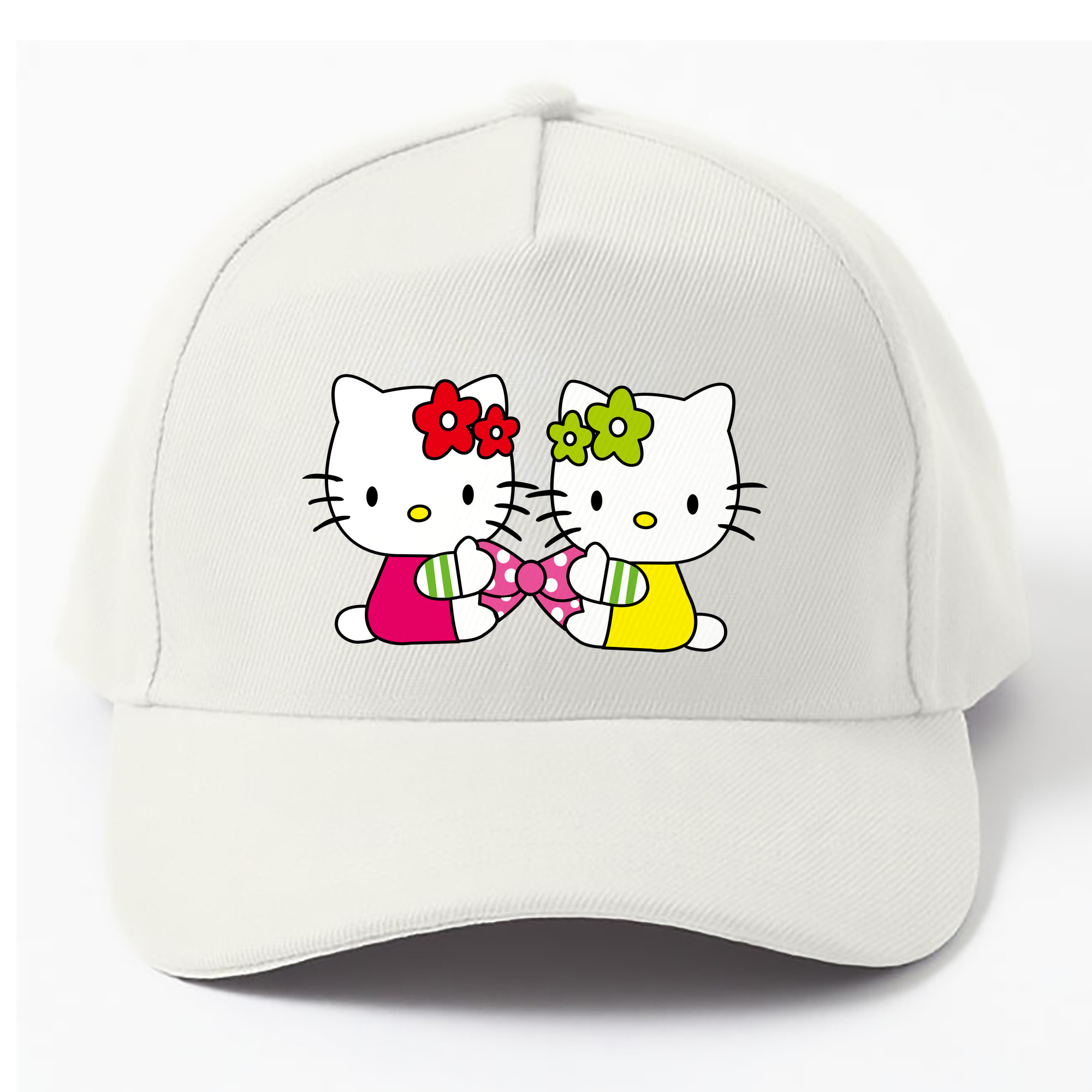 （画像用） Hello Kitty ハローキティ ベースボールキャップ 綿100％ 男女兼用 帽子 スポーツ