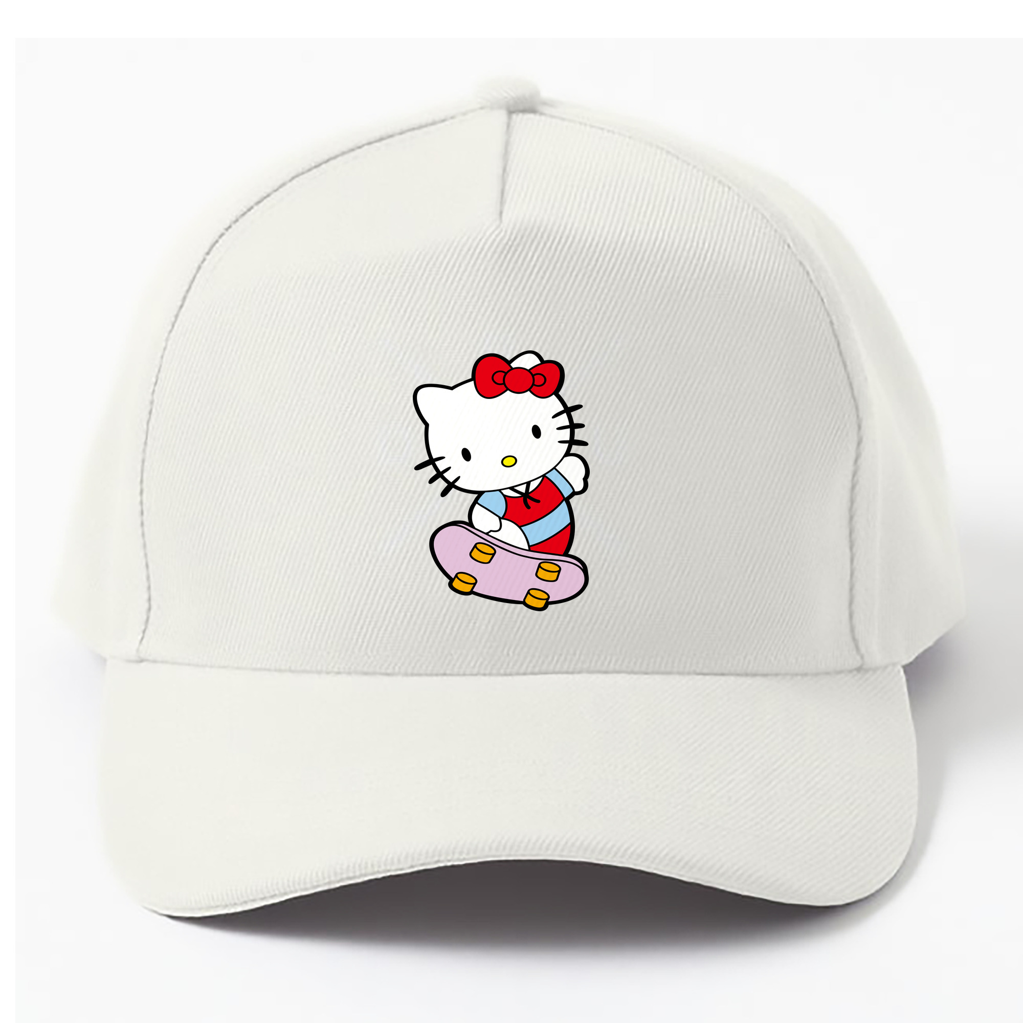 （画像用） Hello Kitty ハローキティ ベースボールキャップ 綿100％ 男女兼用 帽子 スポーツ