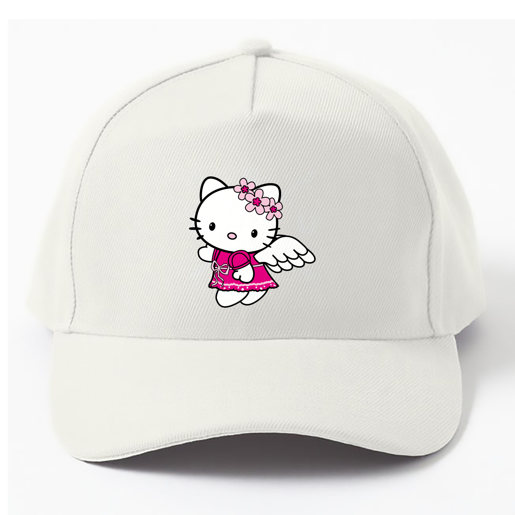 （画像用） Hello Kitty ハローキティ ベースボールキャップ 綿100％ 男女兼用 帽子 スポーツ