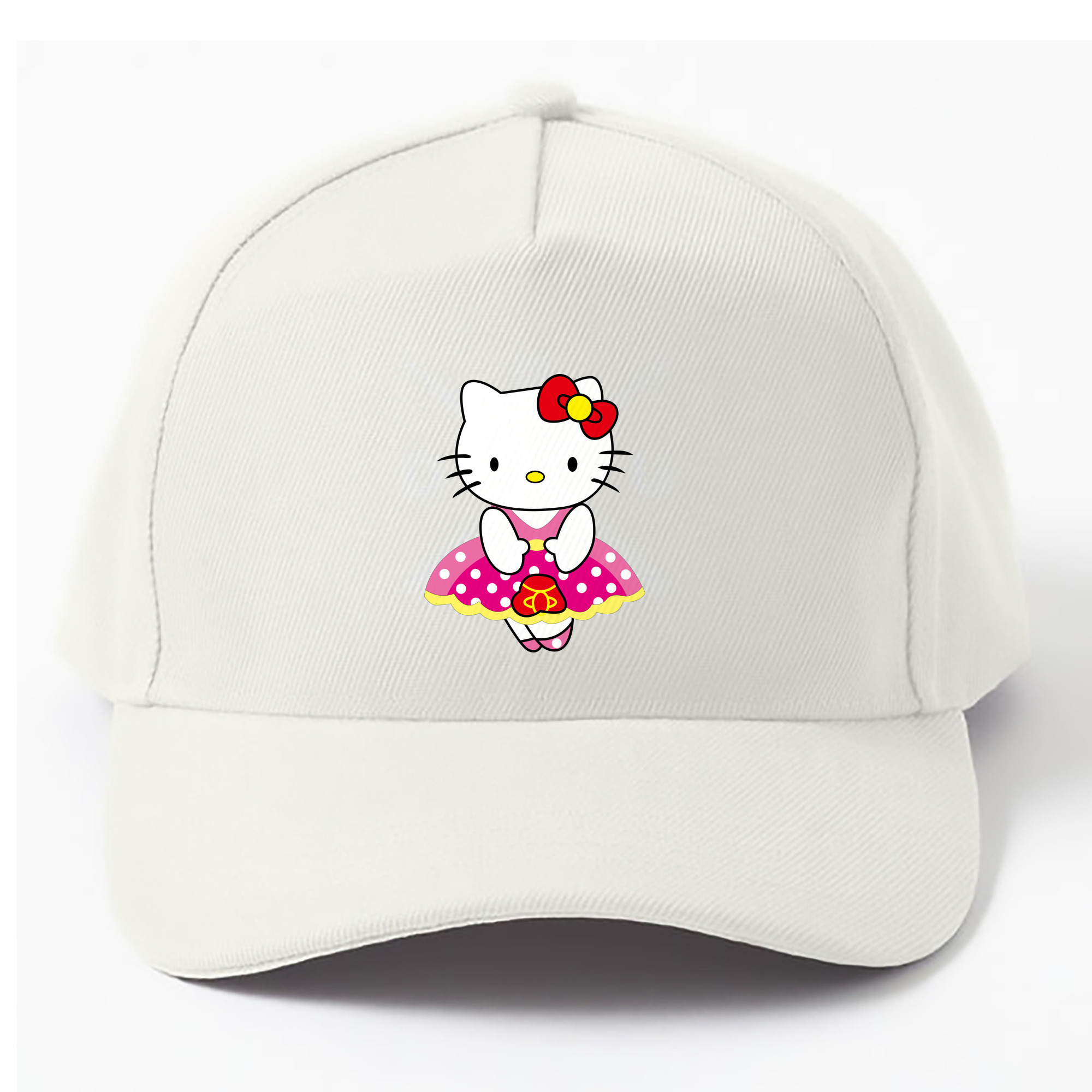 （画像用） Hello Kitty ハローキティ ベースボールキャップ 綿100％ 男女兼用 帽子 スポーツ