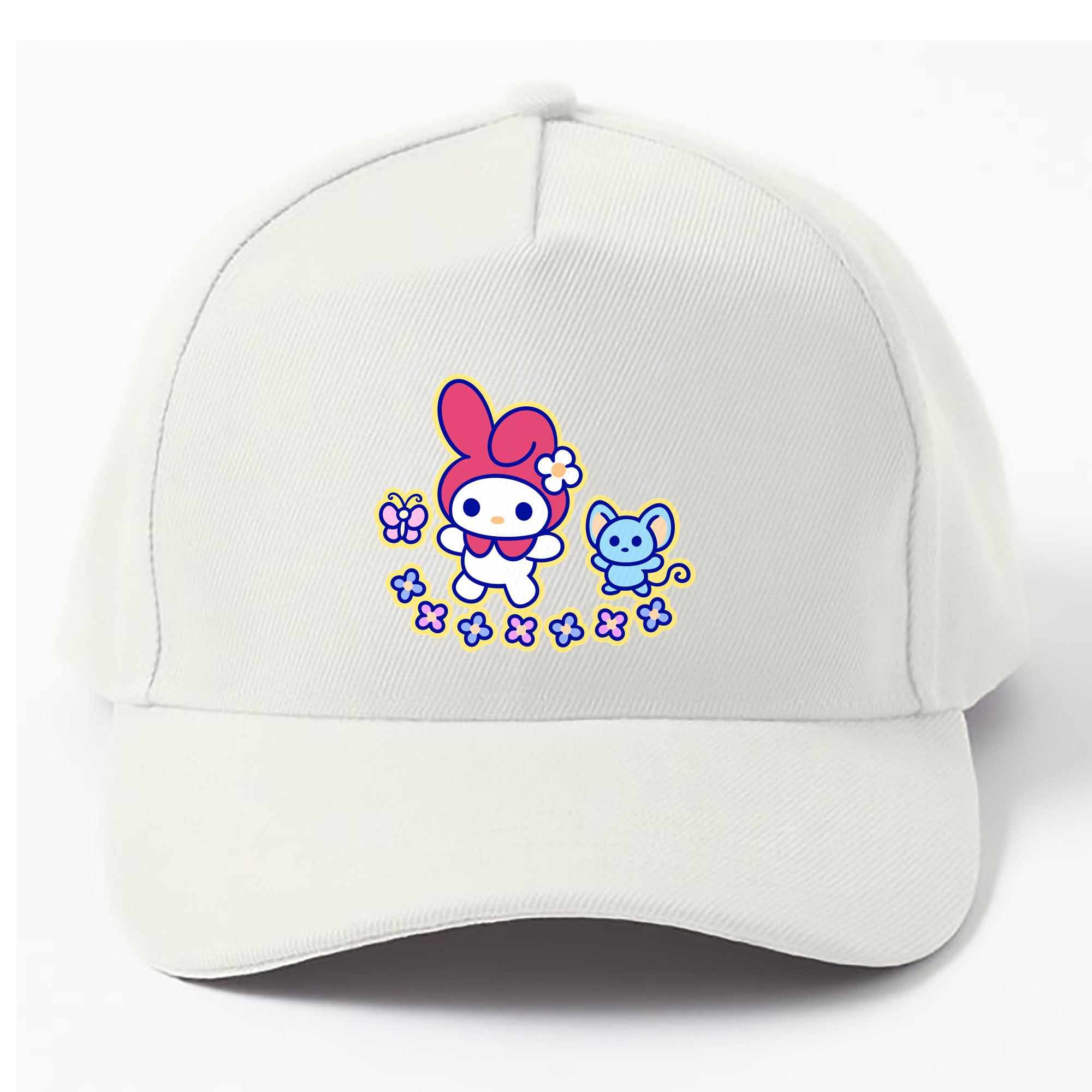 （画像用） Hello Kitty ハローキティ ベースボールキャップ 綿100％ 男女兼用 帽子 スポーツ