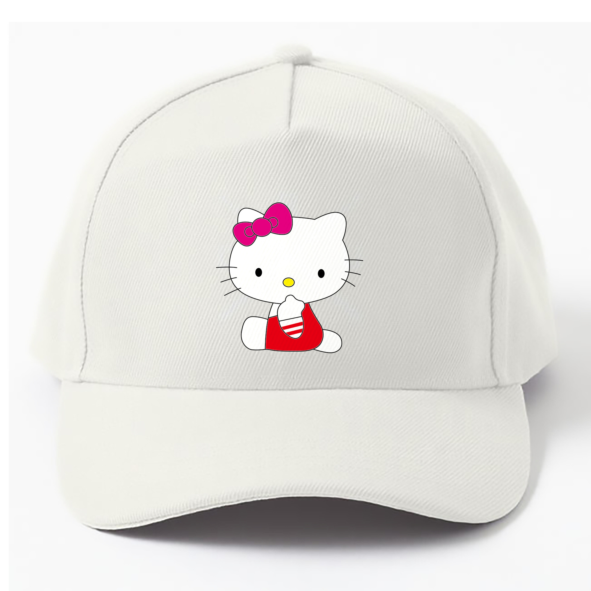 （画像用） Hello Kitty ハローキティ ベースボールキャップ 綿100％ 男女兼用 帽子 スポーツ