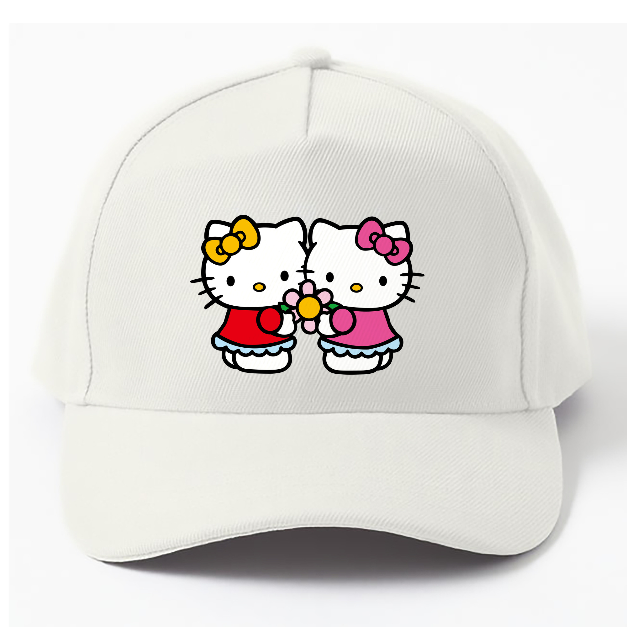 （画像用） Hello Kitty ハローキティ ベースボールキャップ 綿100％ 男女兼用 帽子 スポーツ