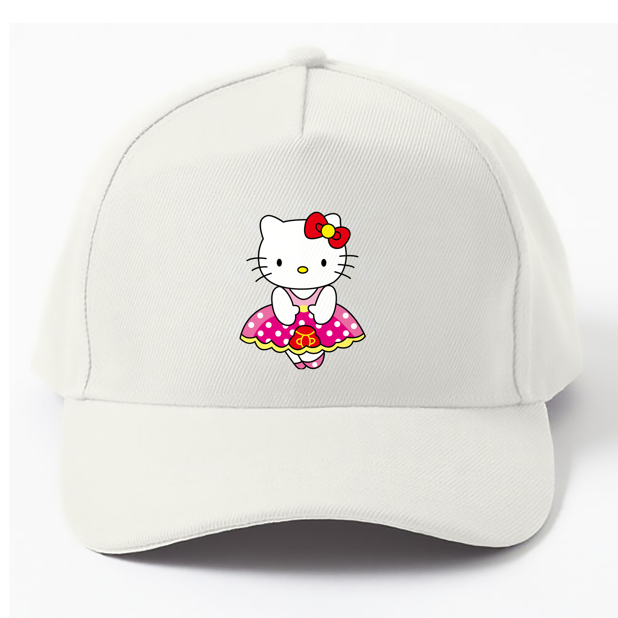 （画像用） Hello Kitty ハローキティ ベースボールキャップ 綿100％ 男女兼用 帽子 スポーツ