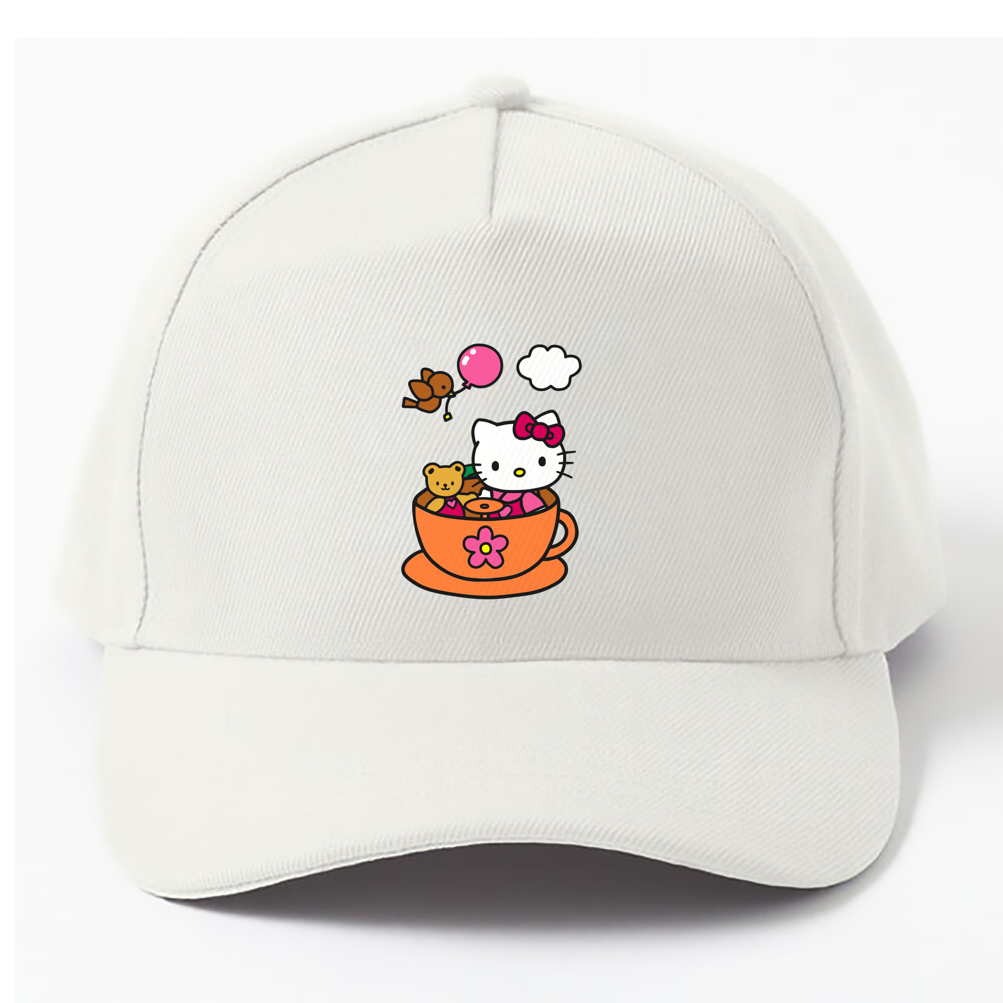 （画像用） Hello Kitty ハローキティ ベースボールキャップ 綿100％ 男女兼用 帽子 スポーツ