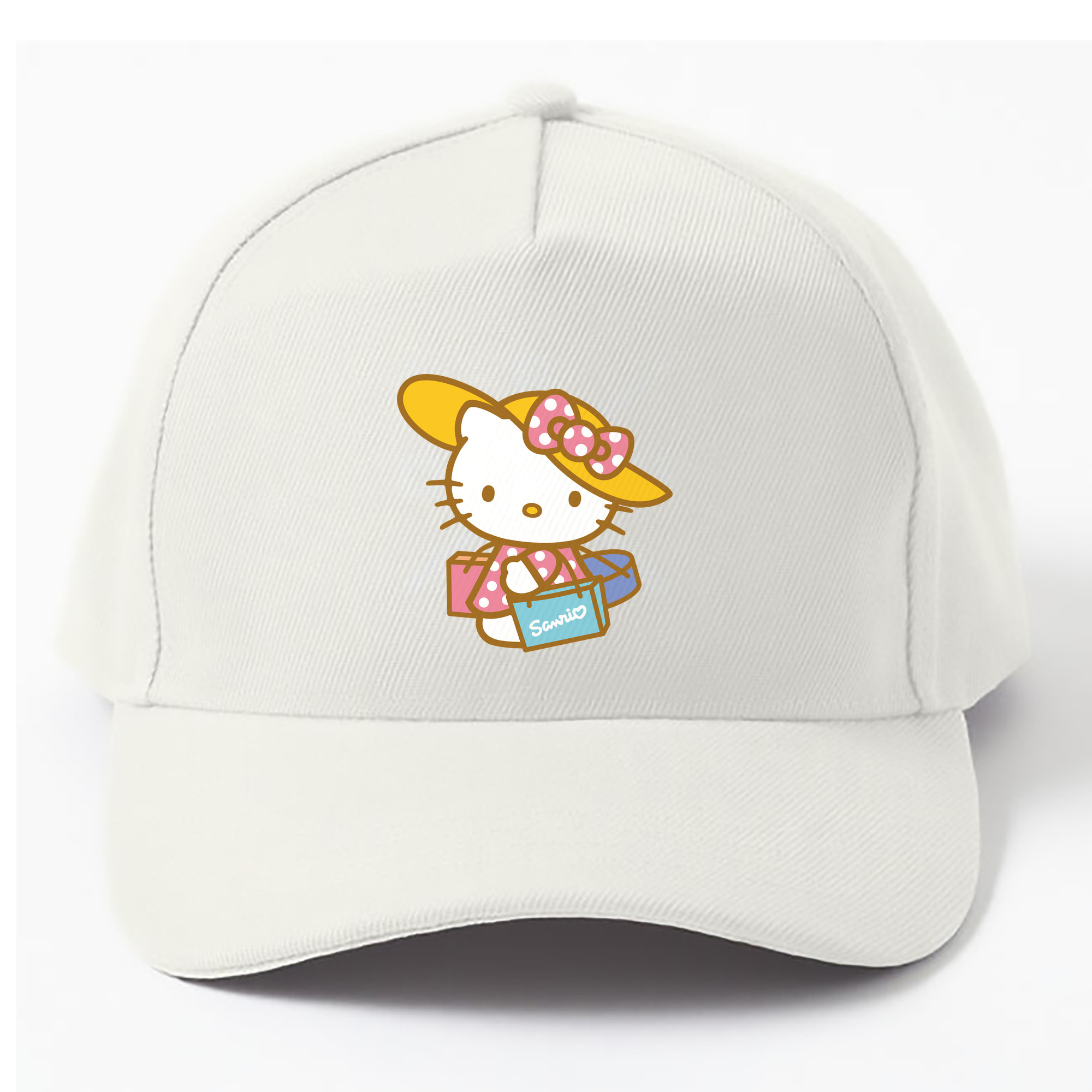 （画像用） Hello Kitty ハローキティ ベースボールキャップ 綿100％ 男女兼用 帽子 スポーツ