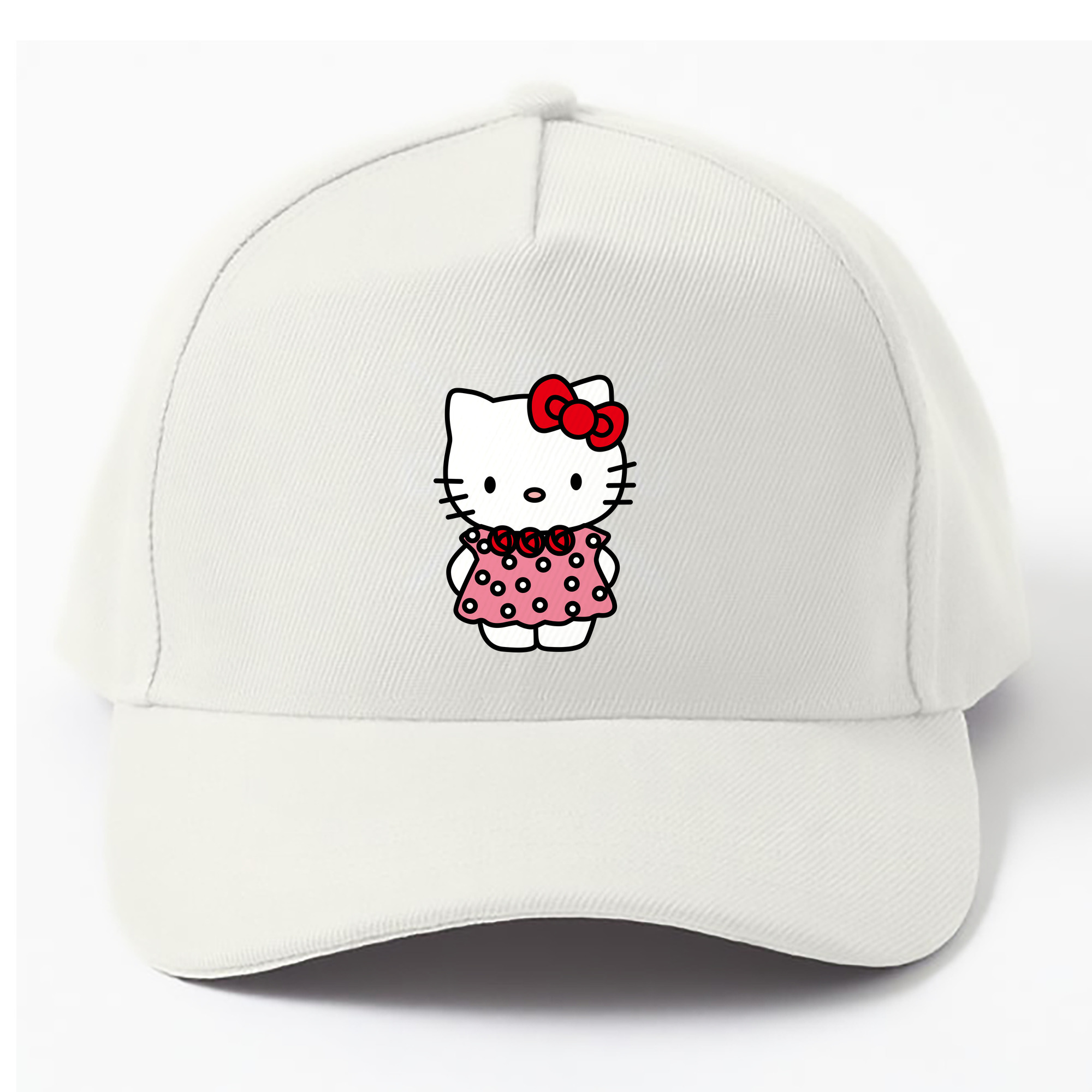 （画像用） Hello Kitty ハローキティ ベースボールキャップ 綿100％ 男女兼用 帽子 スポーツ