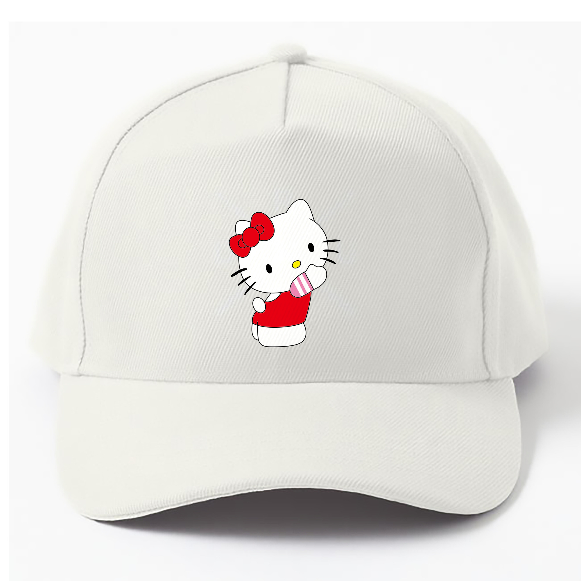 （画像用） Hello Kitty ハローキティ ベースボールキャップ 綿100％ 男女兼用 帽子 スポーツ