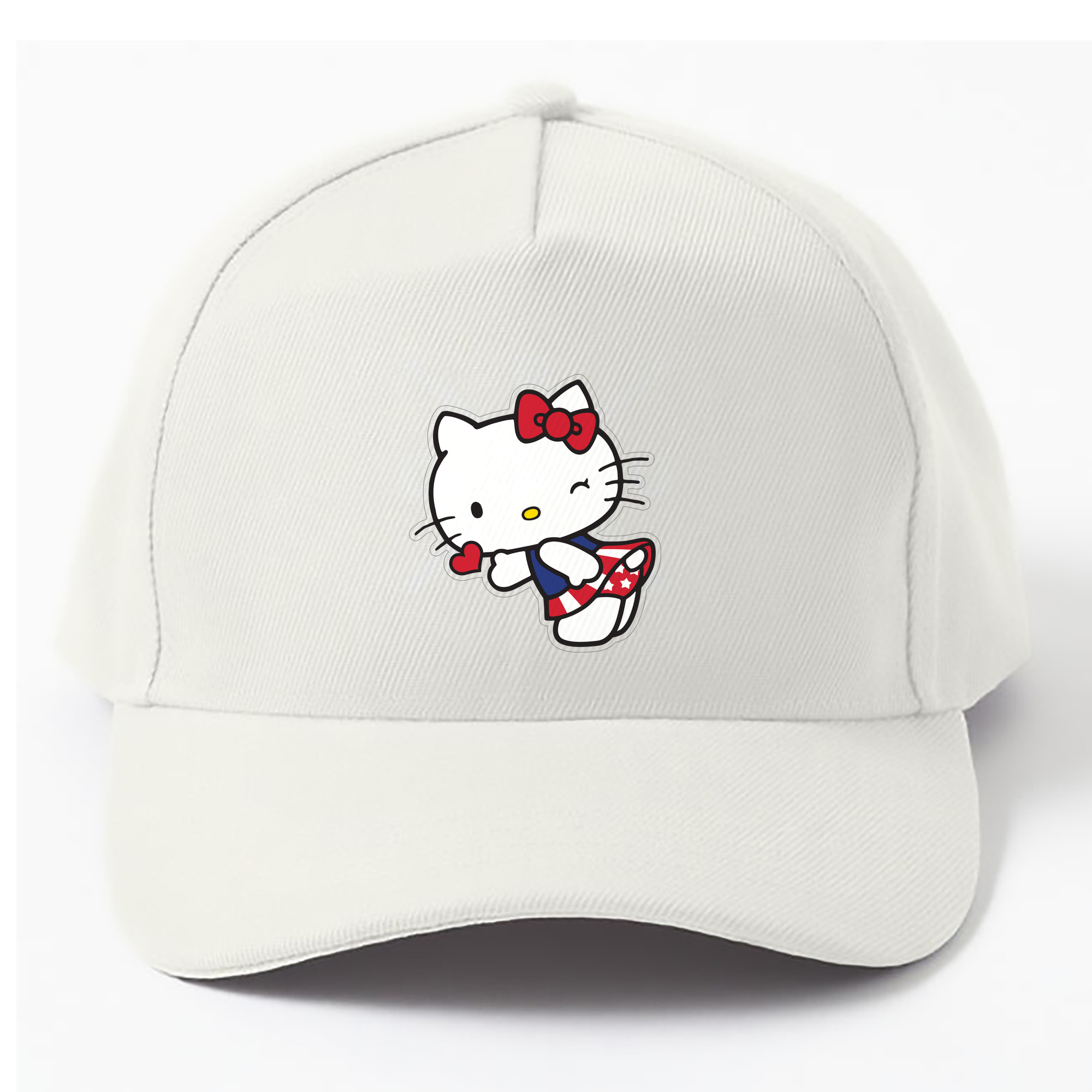 （画像用） Hello Kitty ハローキティ ベースボールキャップ 綿100％ 男女兼用 帽子 スポーツ