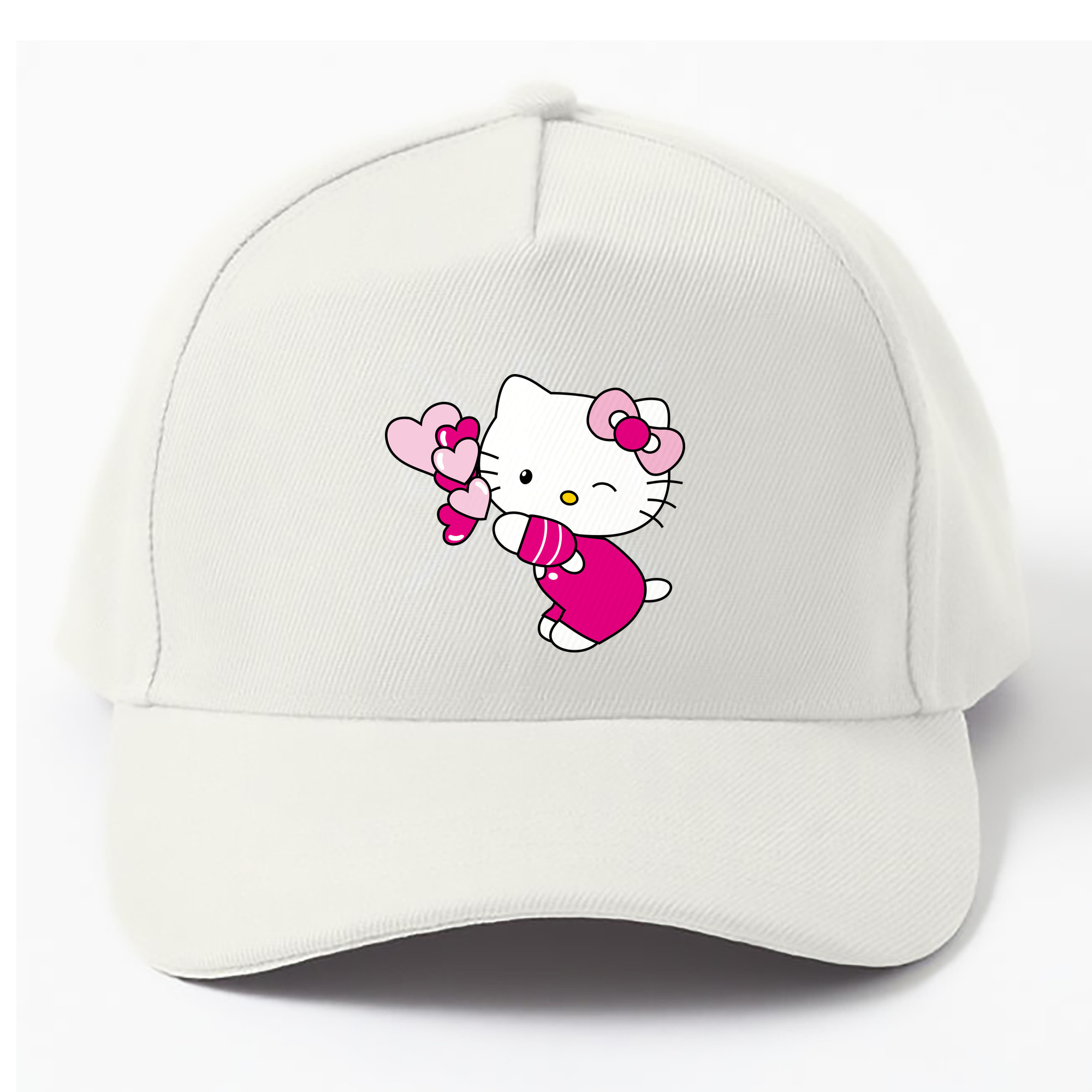 （画像用） Hello Kitty ハローキティ ベースボールキャップ 綿100％ 男女兼用 帽子 スポーツ