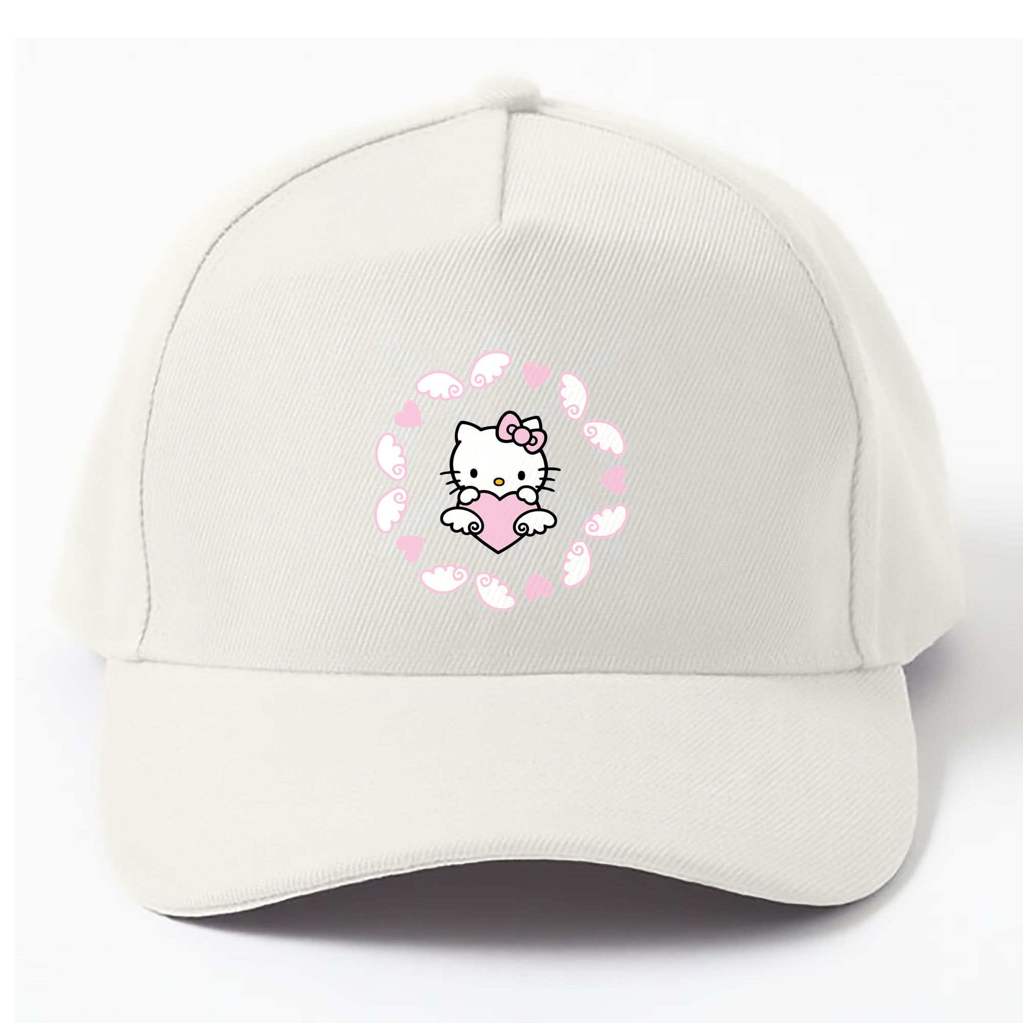 （画像用） Hello Kitty ハローキティ ベースボールキャップ 綿100％ 男女兼用 帽子 スポーツ