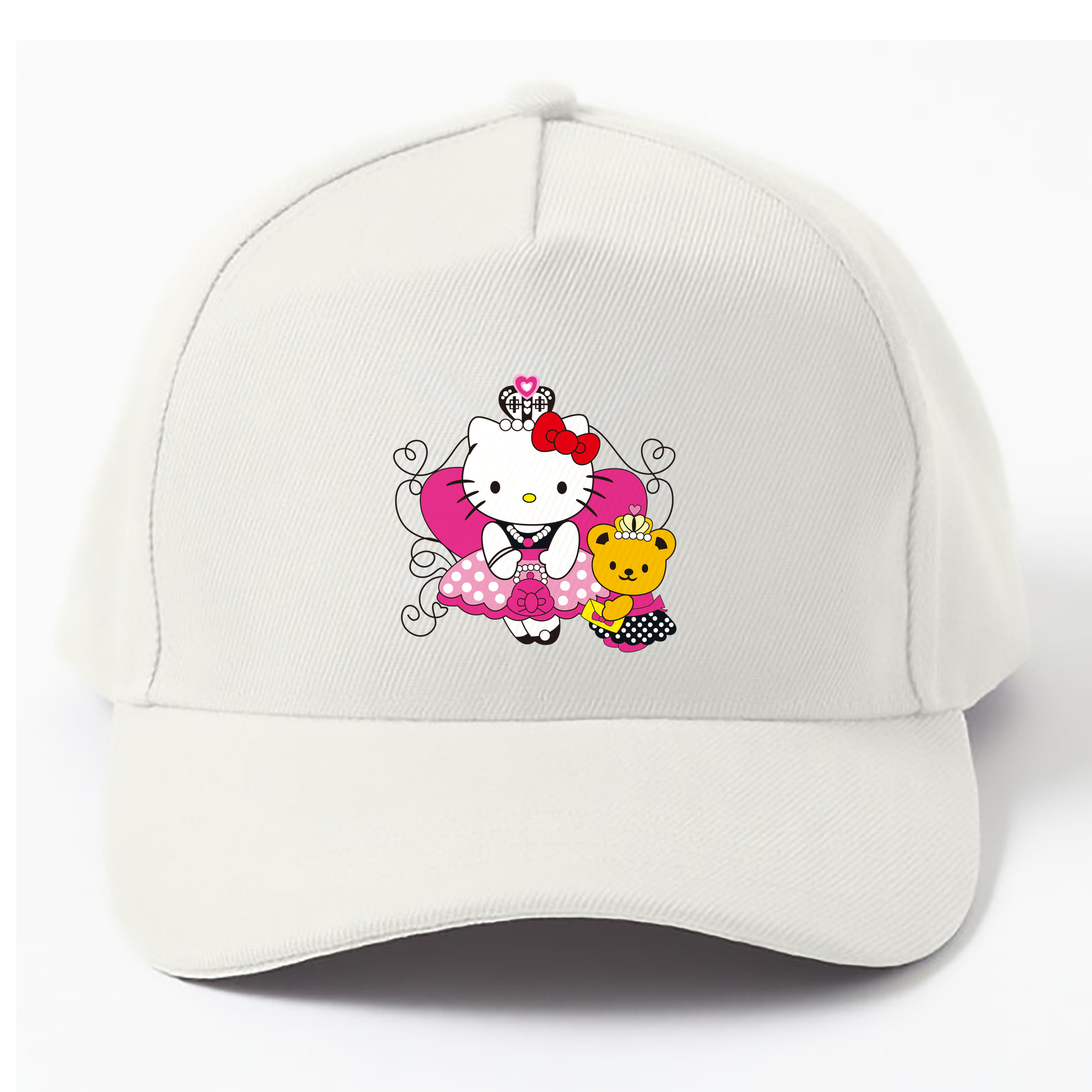 （画像用） Hello Kitty ハローキティ ベースボールキャップ 綿100％ 男女兼用 帽子 スポーツ