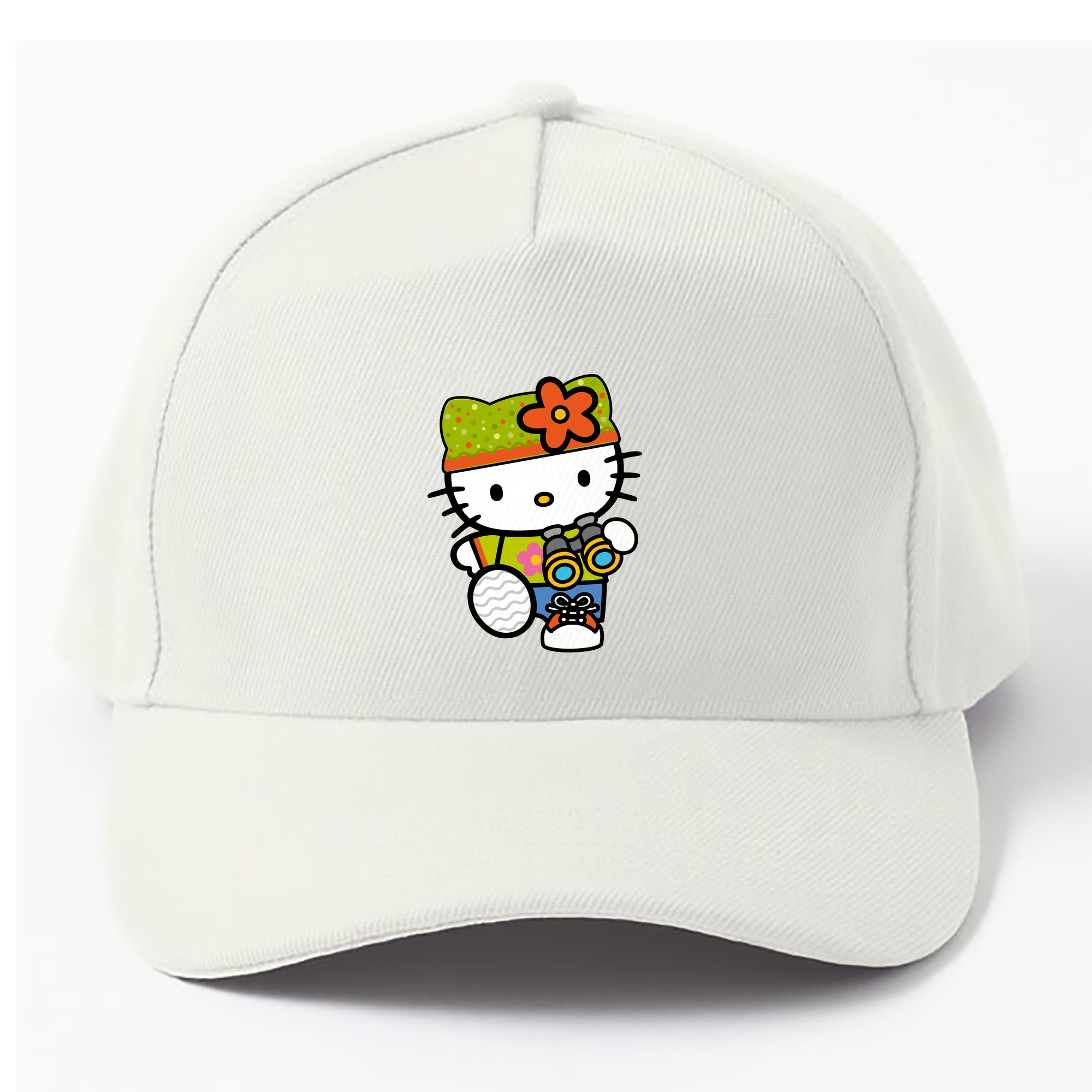 （画像用） Hello Kitty ハローキティ ベースボールキャップ 綿100％ 男女兼用 帽子 スポーツ