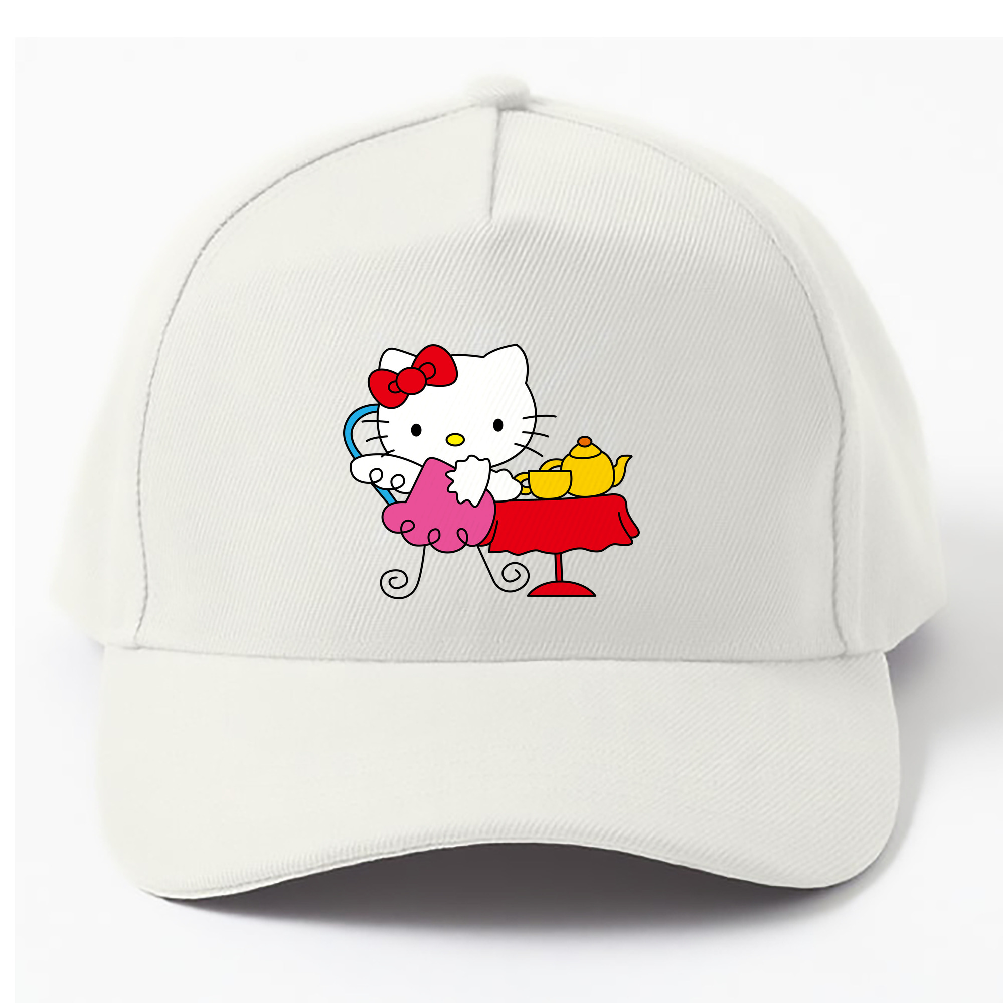 （画像用） Hello Kitty ハローキティ ベースボールキャップ 綿100％ 男女兼用 帽子 スポーツ