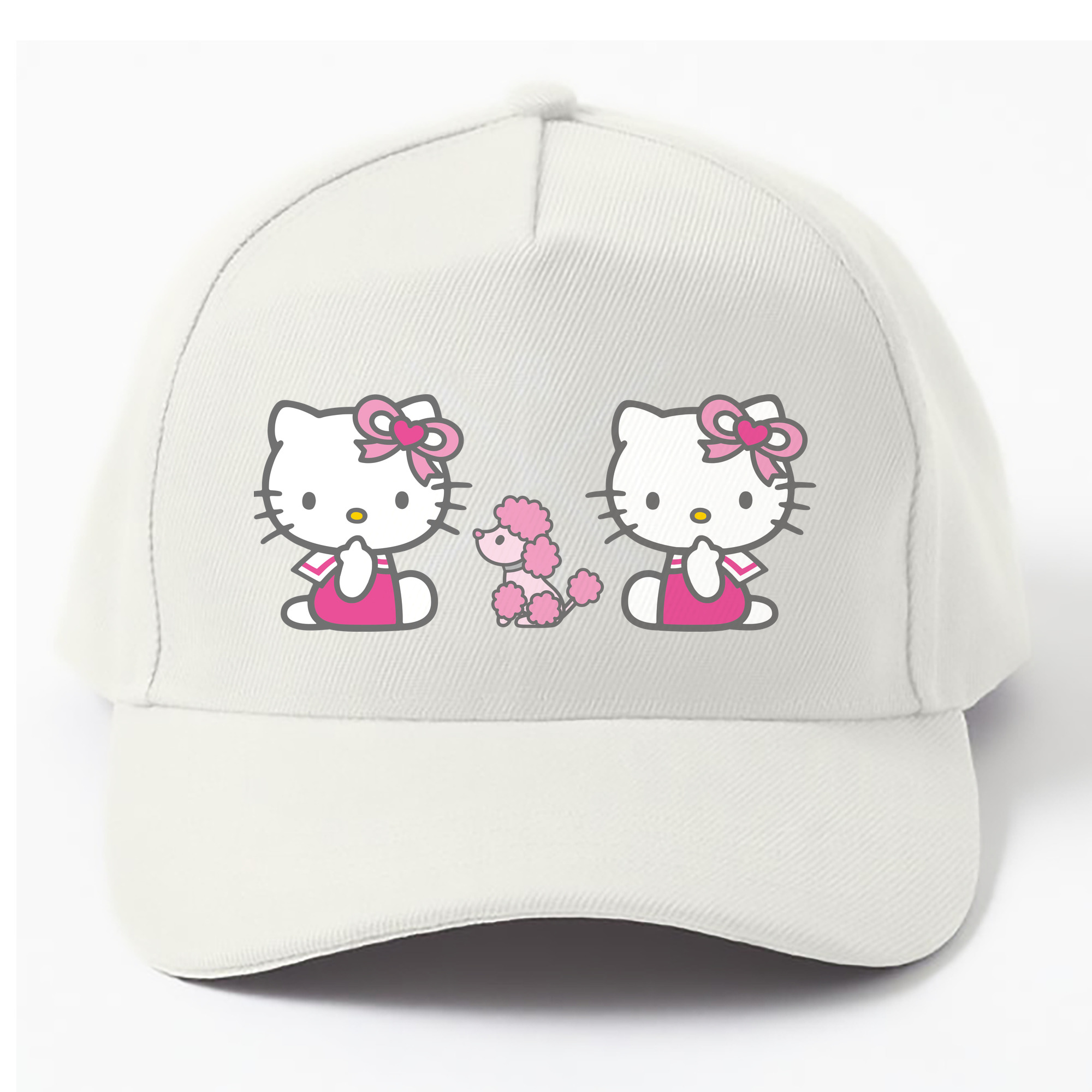 （画像用） Hello Kitty ハローキティ ベースボールキャップ 綿100％ 男女兼用 帽子 スポーツ