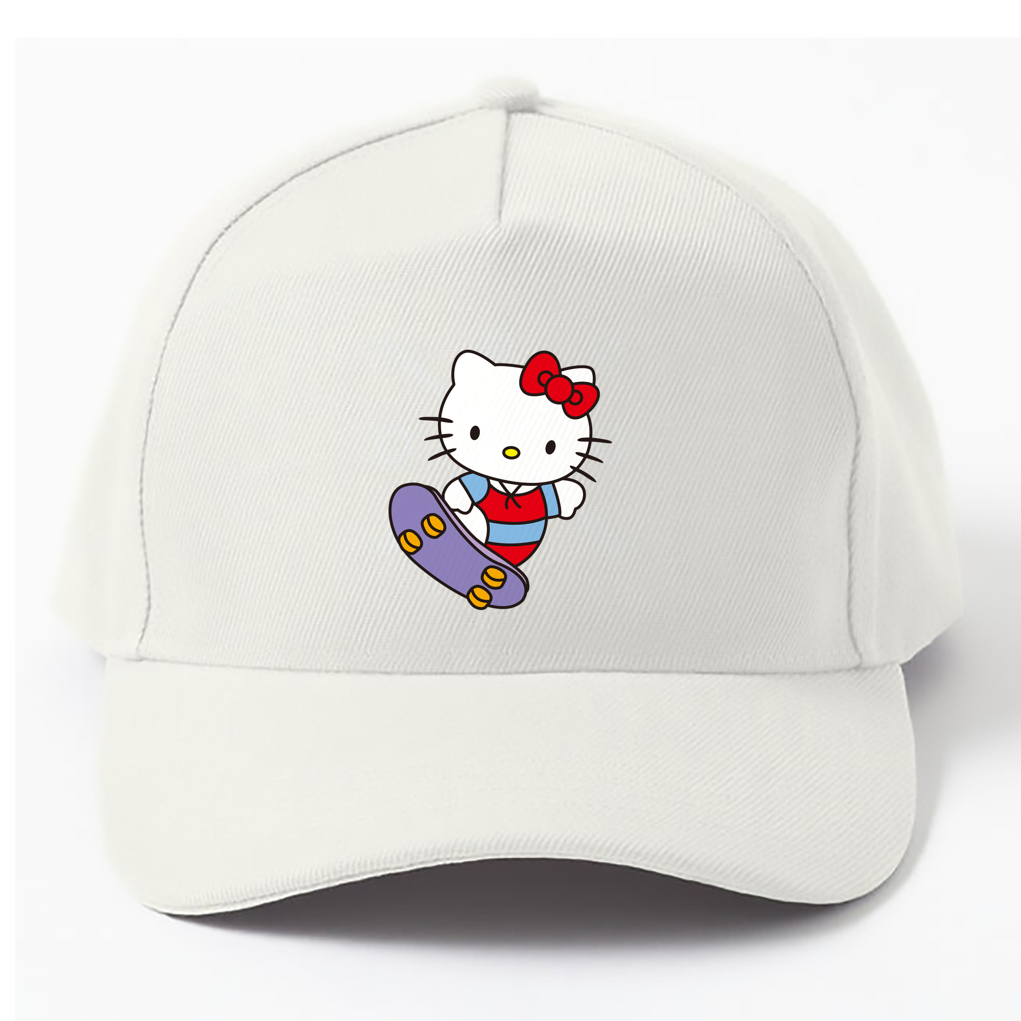 （画像用） Hello Kitty ハローキティ ベースボールキャップ 綿100％ 男女兼用 帽子 スポーツ