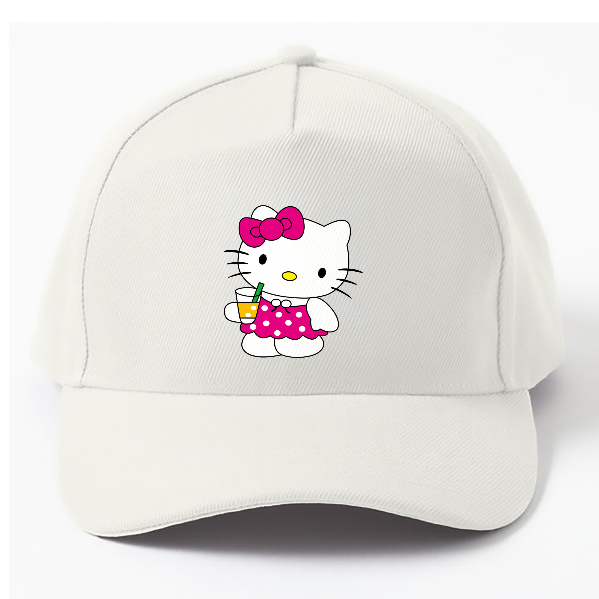 （画像用） Hello Kitty ハローキティ ベースボールキャップ 綿100％ 男女兼用 帽子 スポーツ