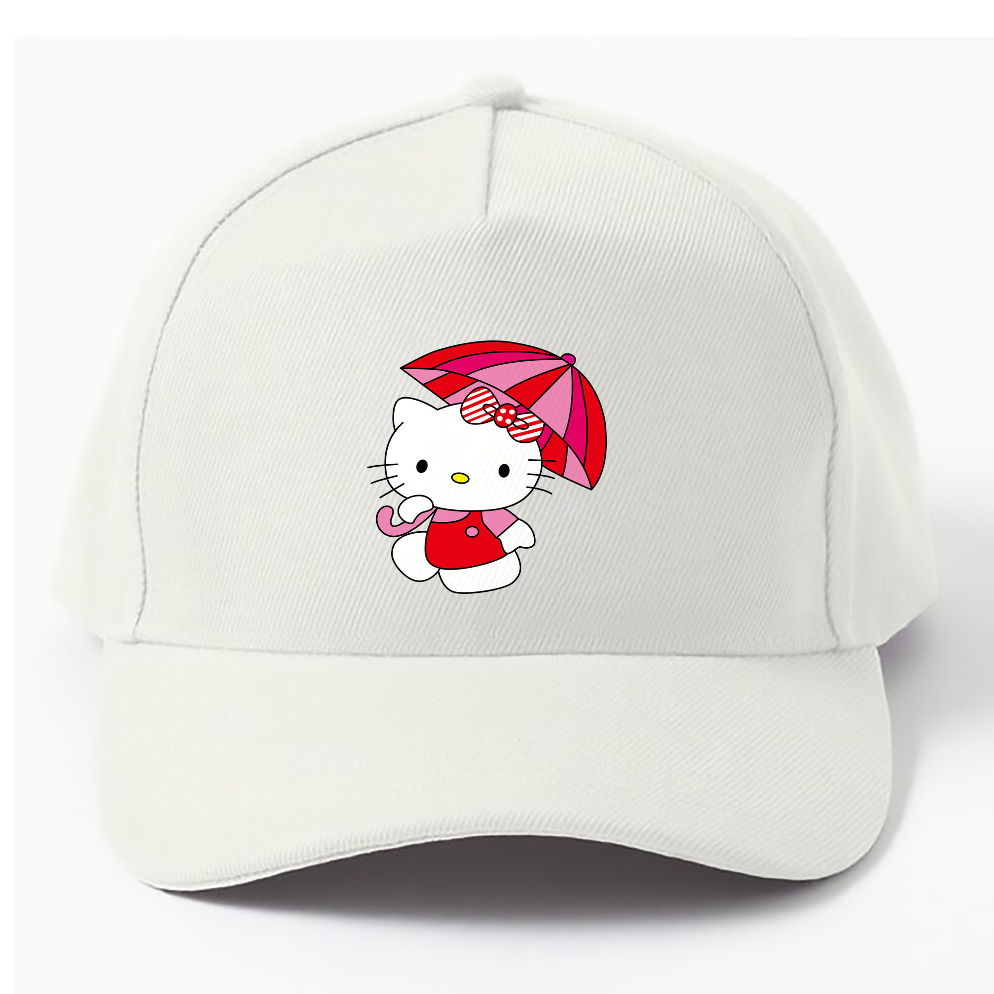 （画像用） Hello Kitty ハローキティ ベースボールキャップ 綿100％ 男女兼用 帽子 スポーツ