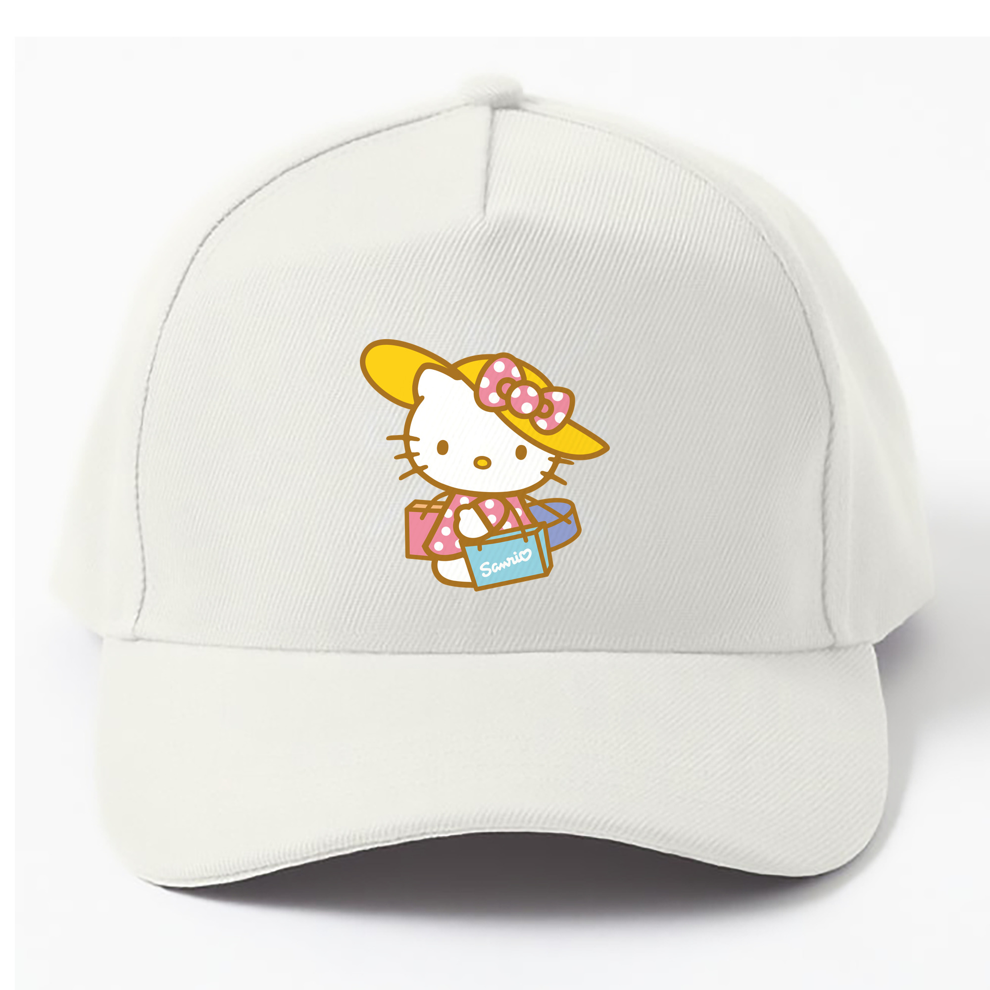 （画像用） Hello Kitty ハローキティ ベースボールキャップ 綿100％ 男女兼用 帽子 スポーツ