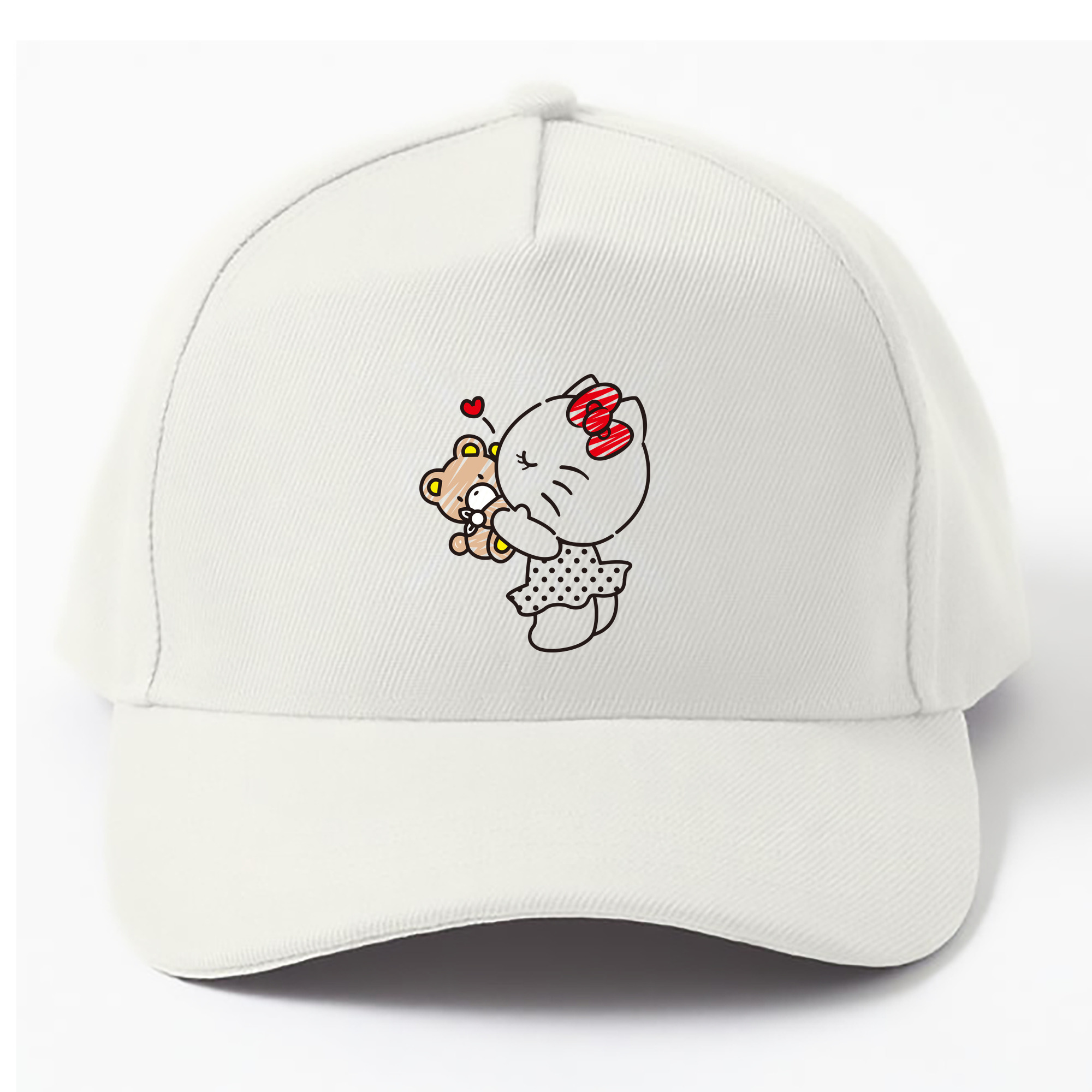 （画像用） Hello Kitty ハローキティ ベースボールキャップ 綿100％ 男女兼用 帽子 スポーツ