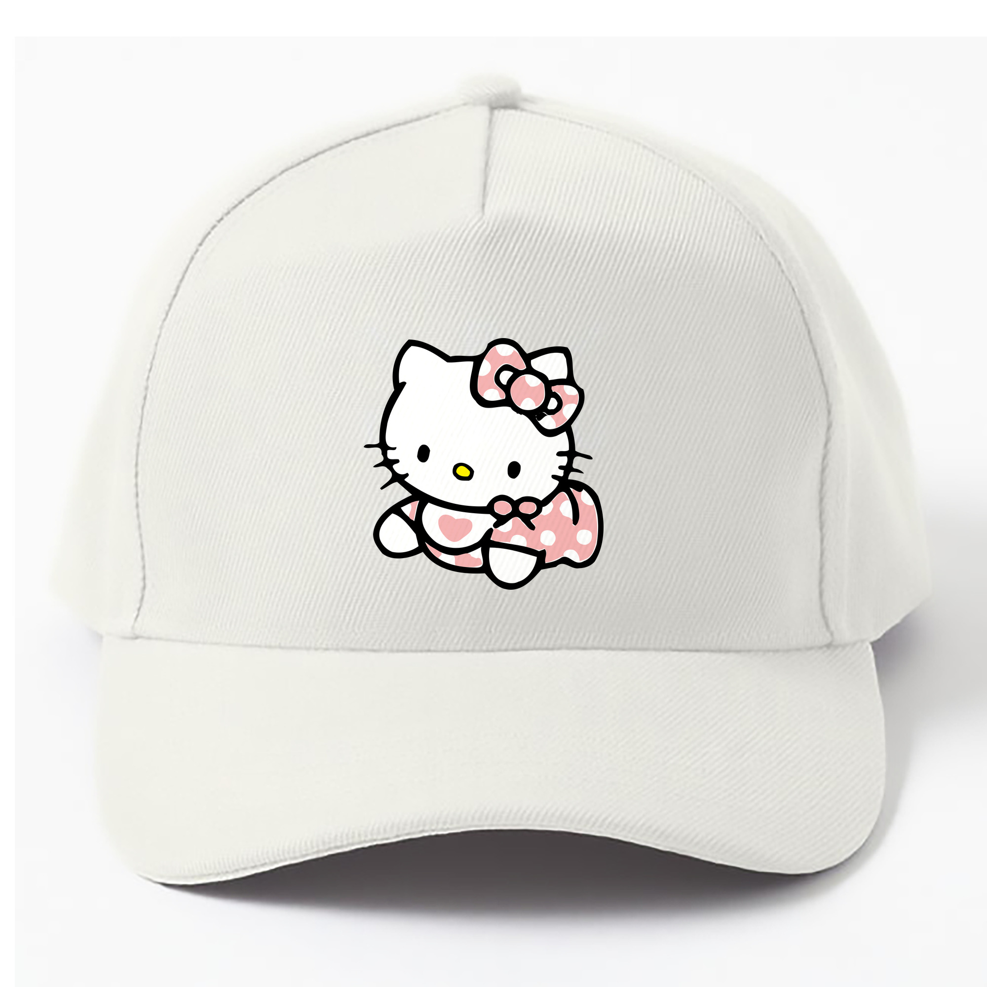 （画像用） Hello Kitty ハローキティ ベースボールキャップ 綿100％ 男女兼用 帽子 スポーツ