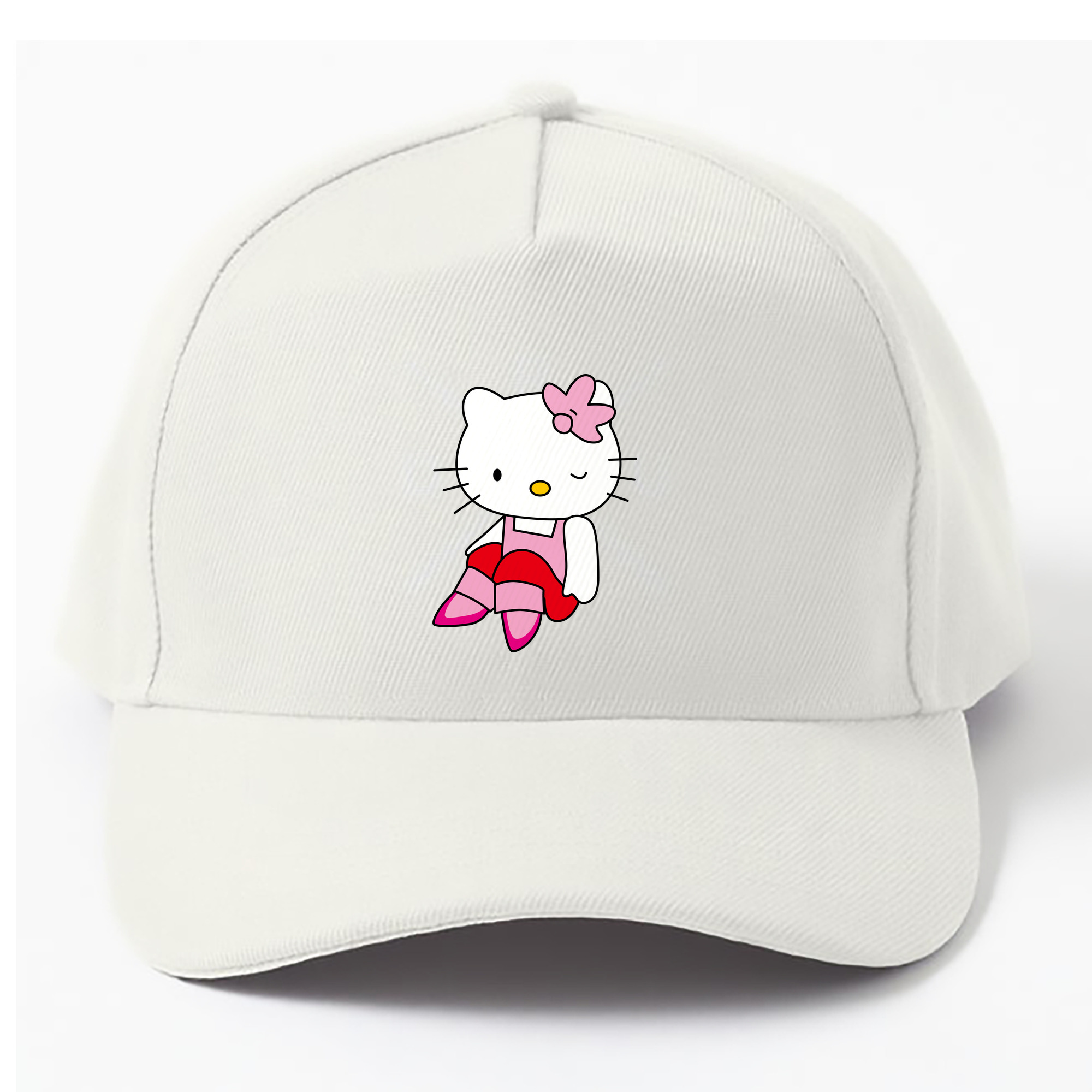 （画像用） Hello Kitty ハローキティ ベースボールキャップ 綿100％ 男女兼用 帽子 スポーツ