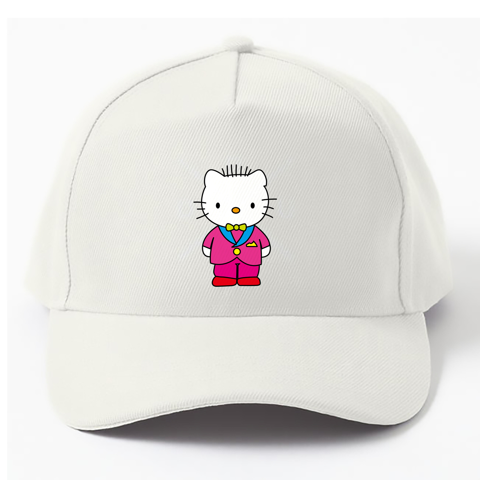 （画像用） Hello Kitty ハローキティ ベースボールキャップ 綿100％ 男女兼用 帽子 スポーツ