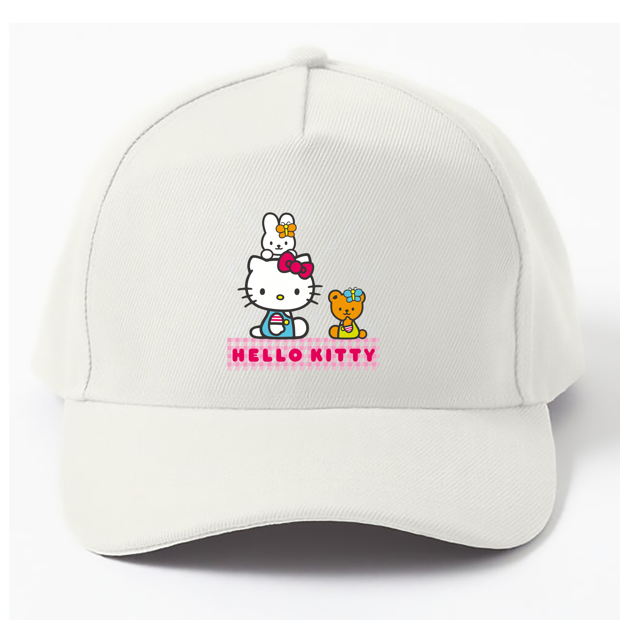 （画像用） Hello Kitty ハローキティ ベースボールキャップ 綿100％ 男女兼用 帽子 スポーツ