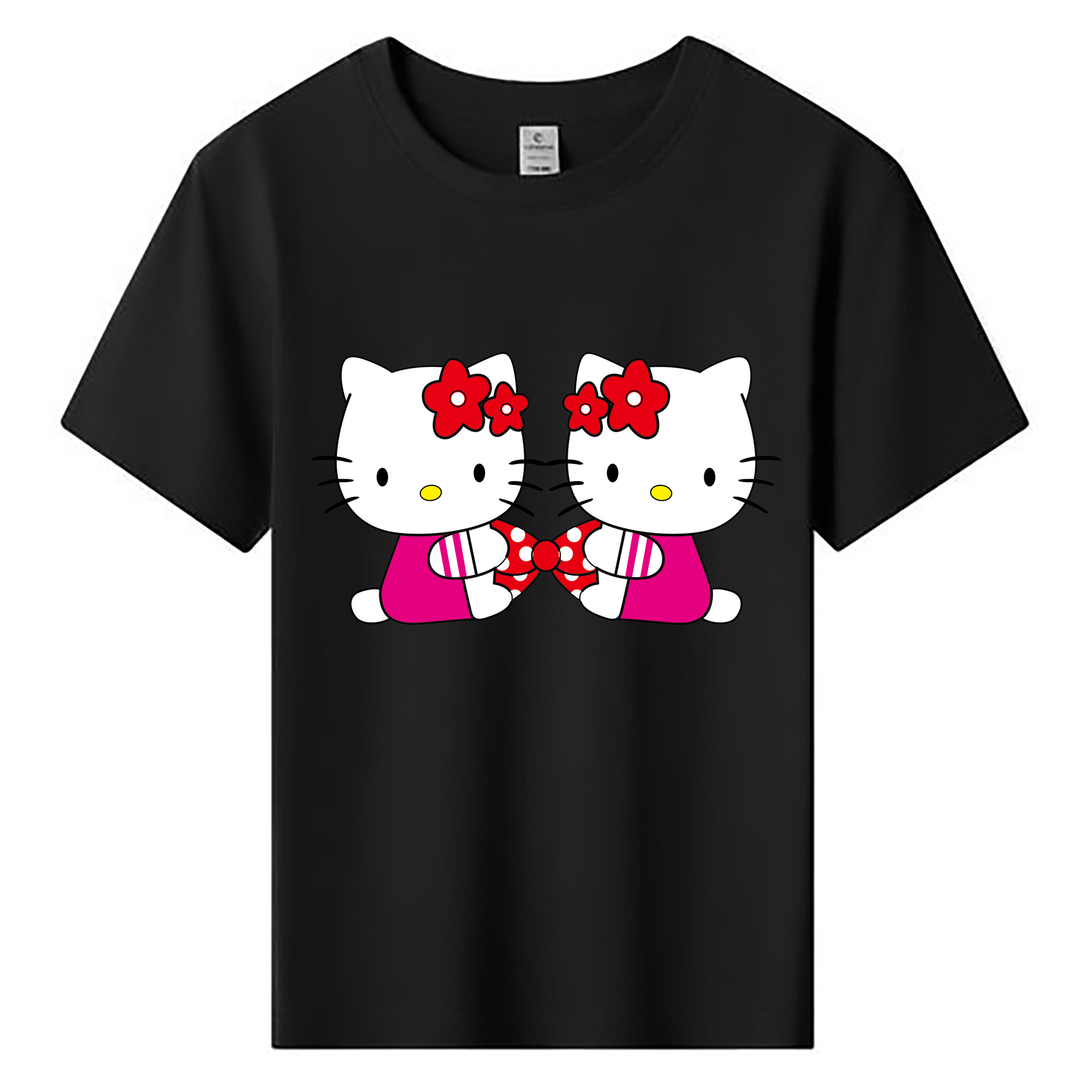 （画像用） Hello Kitty ハローキティ 綿100％キッズTシャツ（フロントプリント）