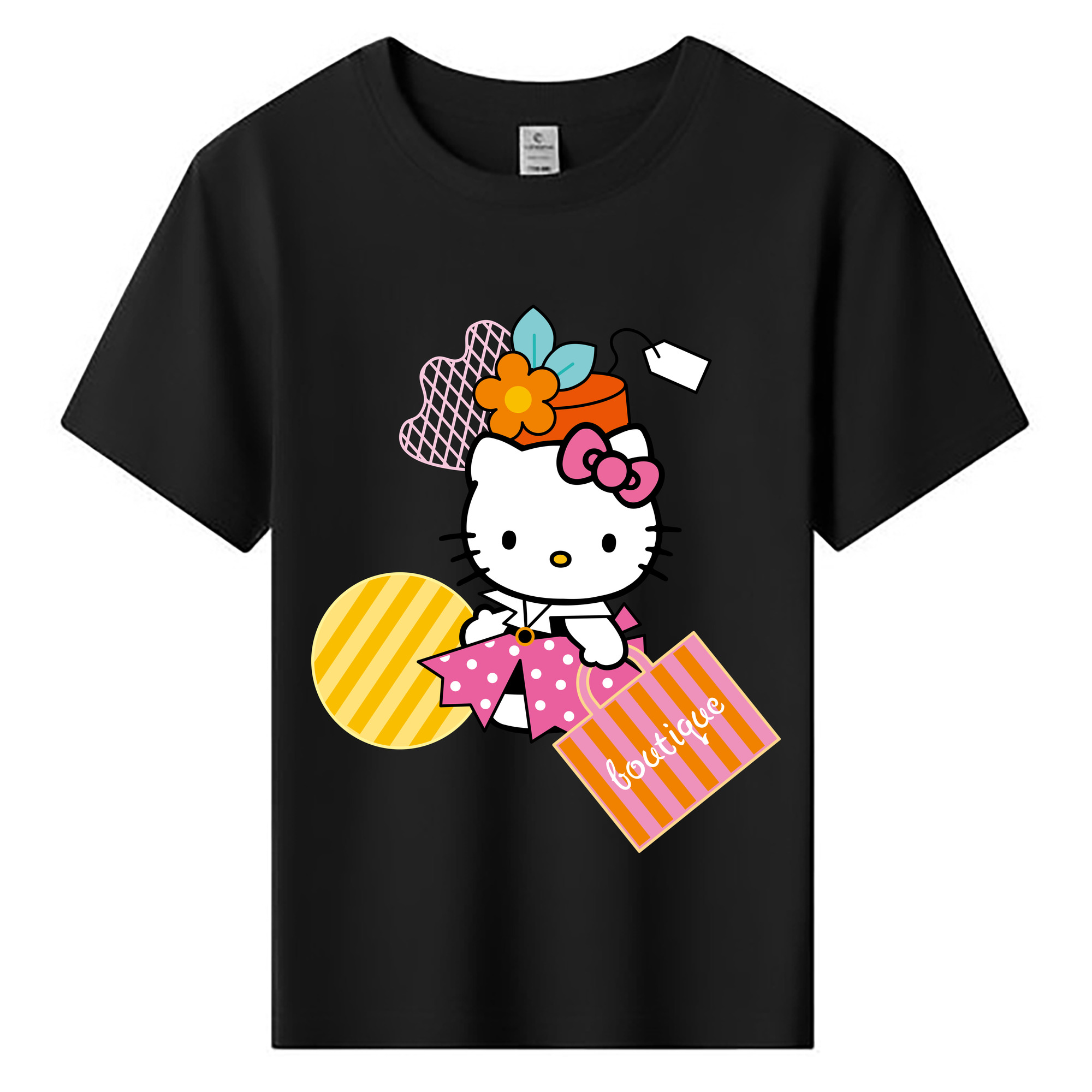 （画像用） Hello Kitty ハローキティ 綿100％キッズTシャツ（フロントプリント）