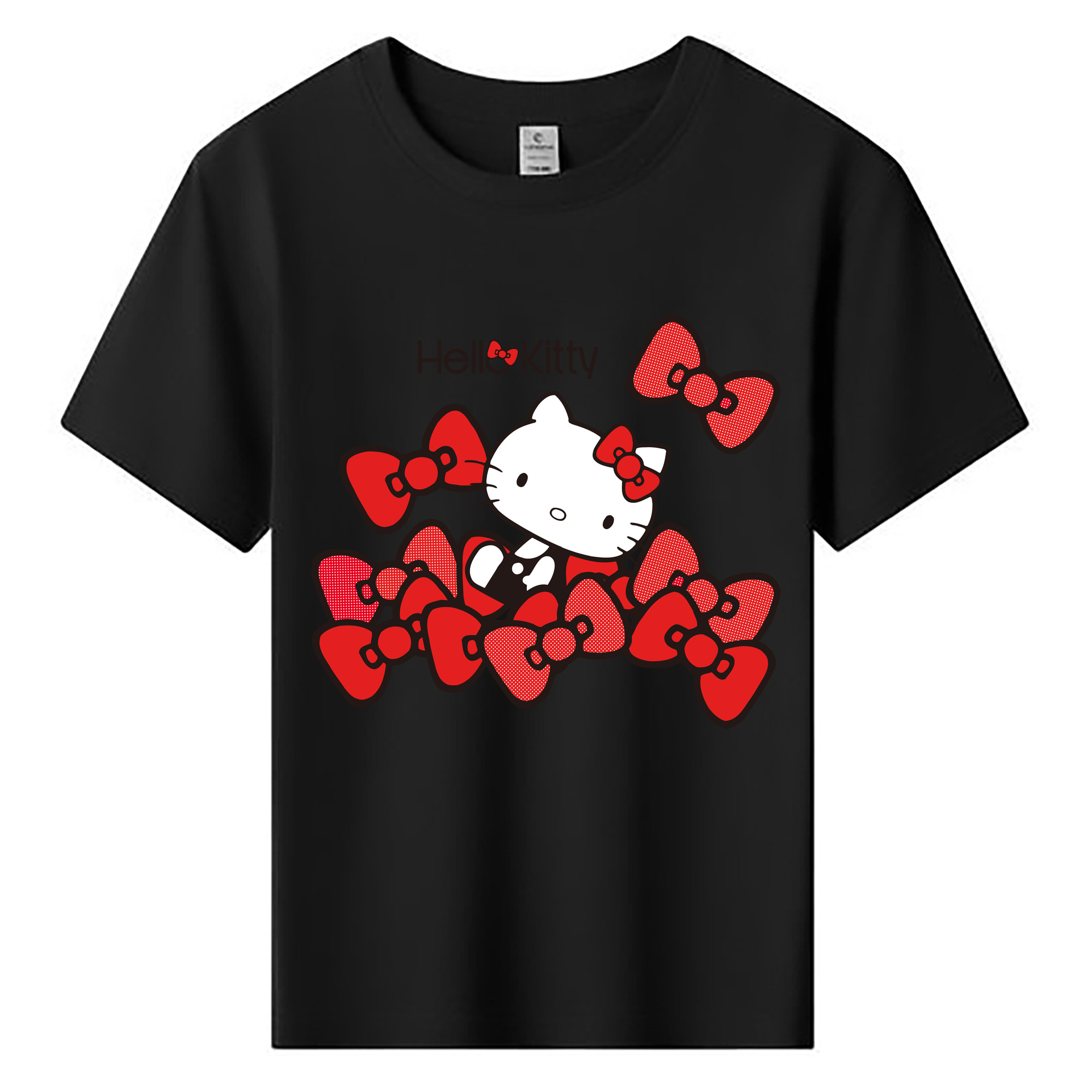 （画像用） Hello Kitty ハローキティ 綿100％キッズTシャツ（フロントプリント）