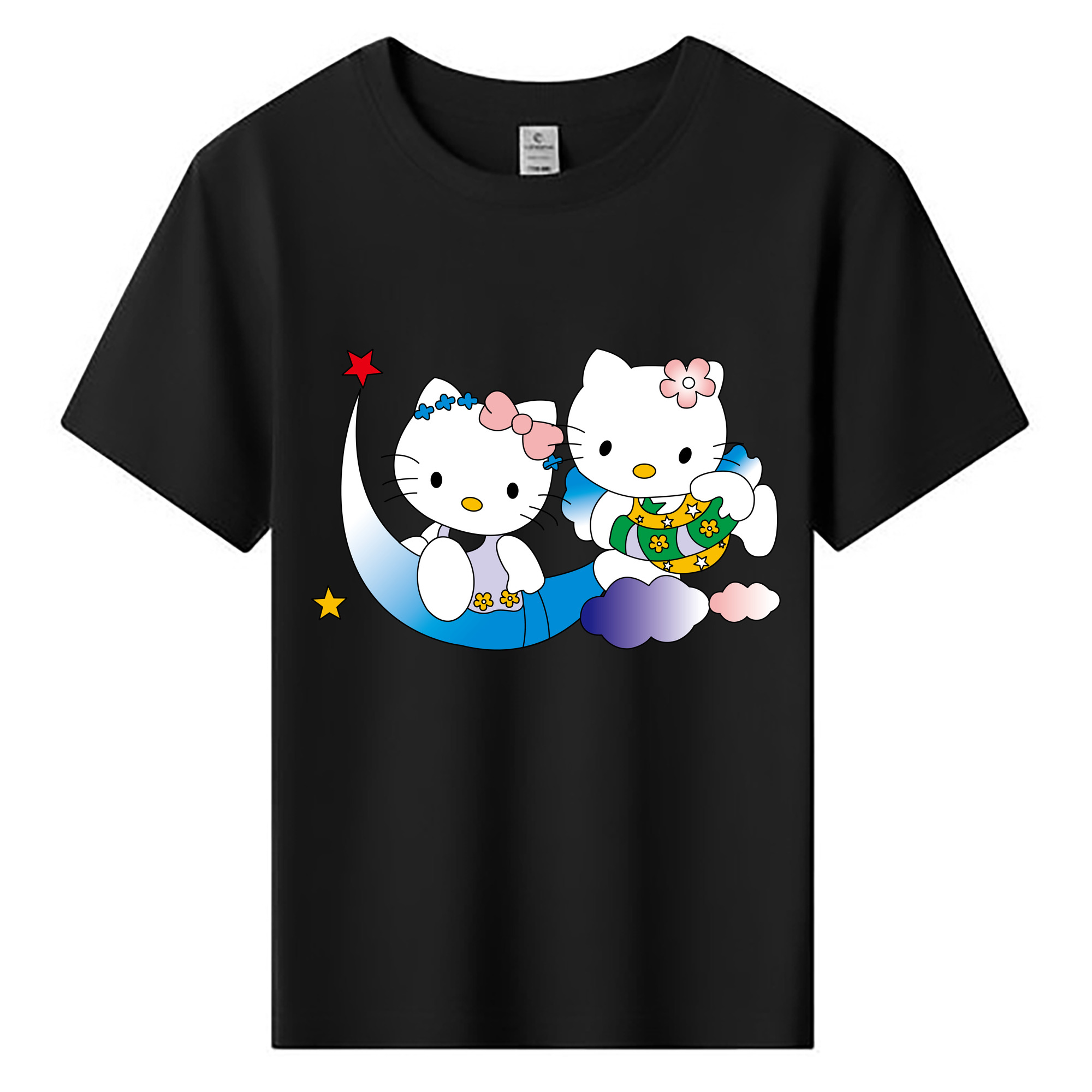 （画像用） Hello Kitty ハローキティ 綿100％キッズTシャツ（フロントプリント）