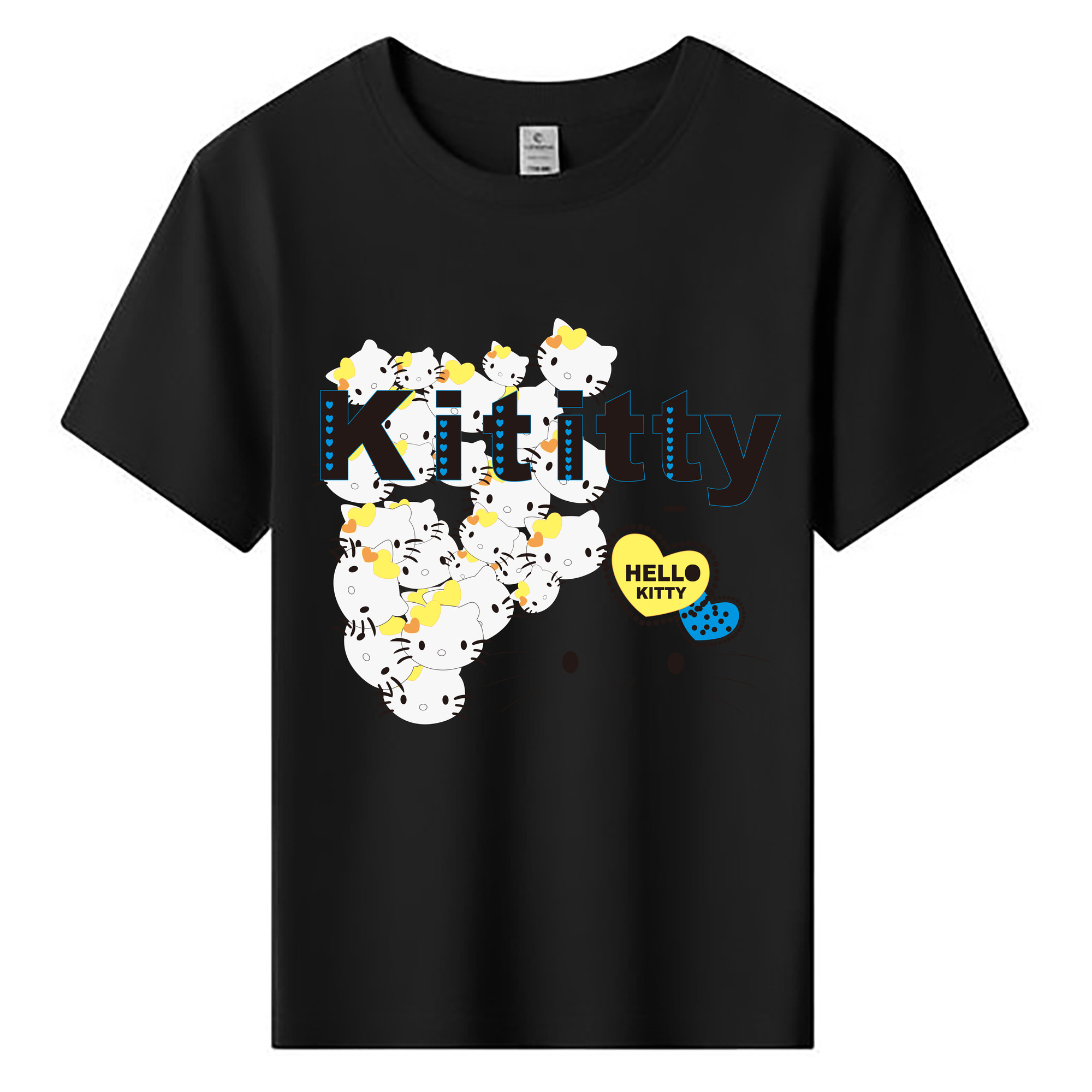 （画像用） Hello Kitty ハローキティ 綿100％キッズTシャツ（フロントプリント）