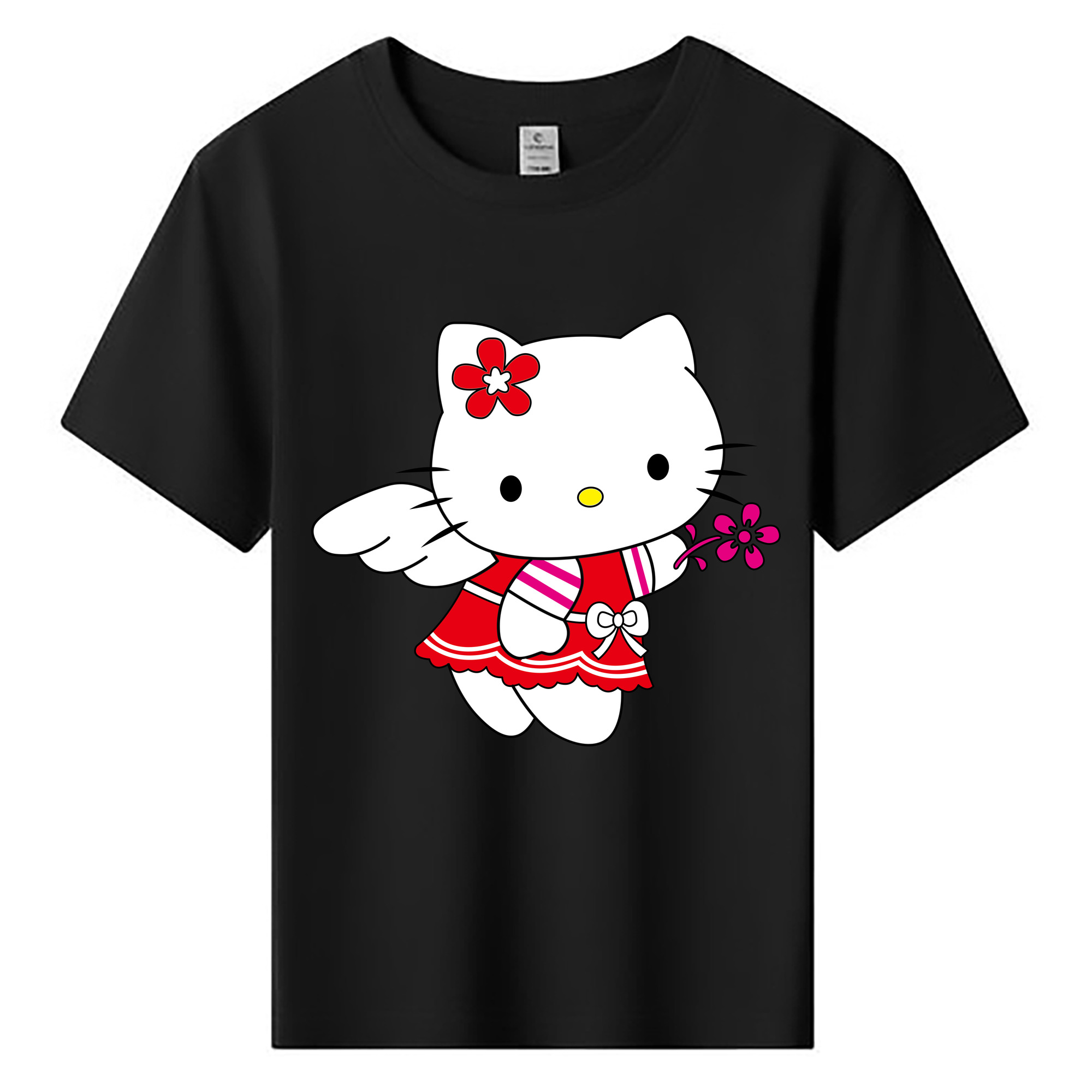 （画像用） Hello Kitty ハローキティ 綿100％キッズTシャツ（フロントプリント）