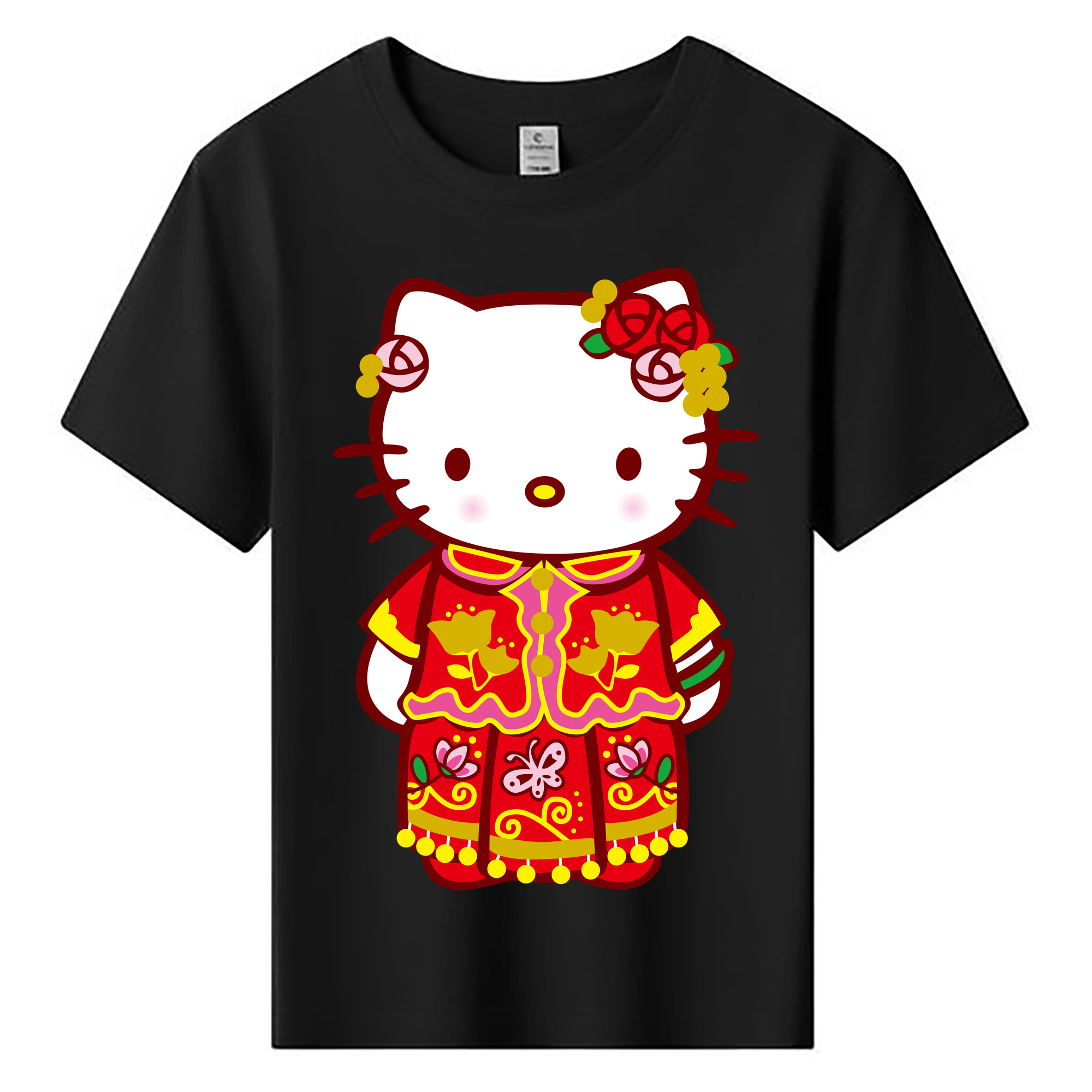 （画像用） Hello Kitty ハローキティ 綿100％キッズTシャツ（フロントプリント）