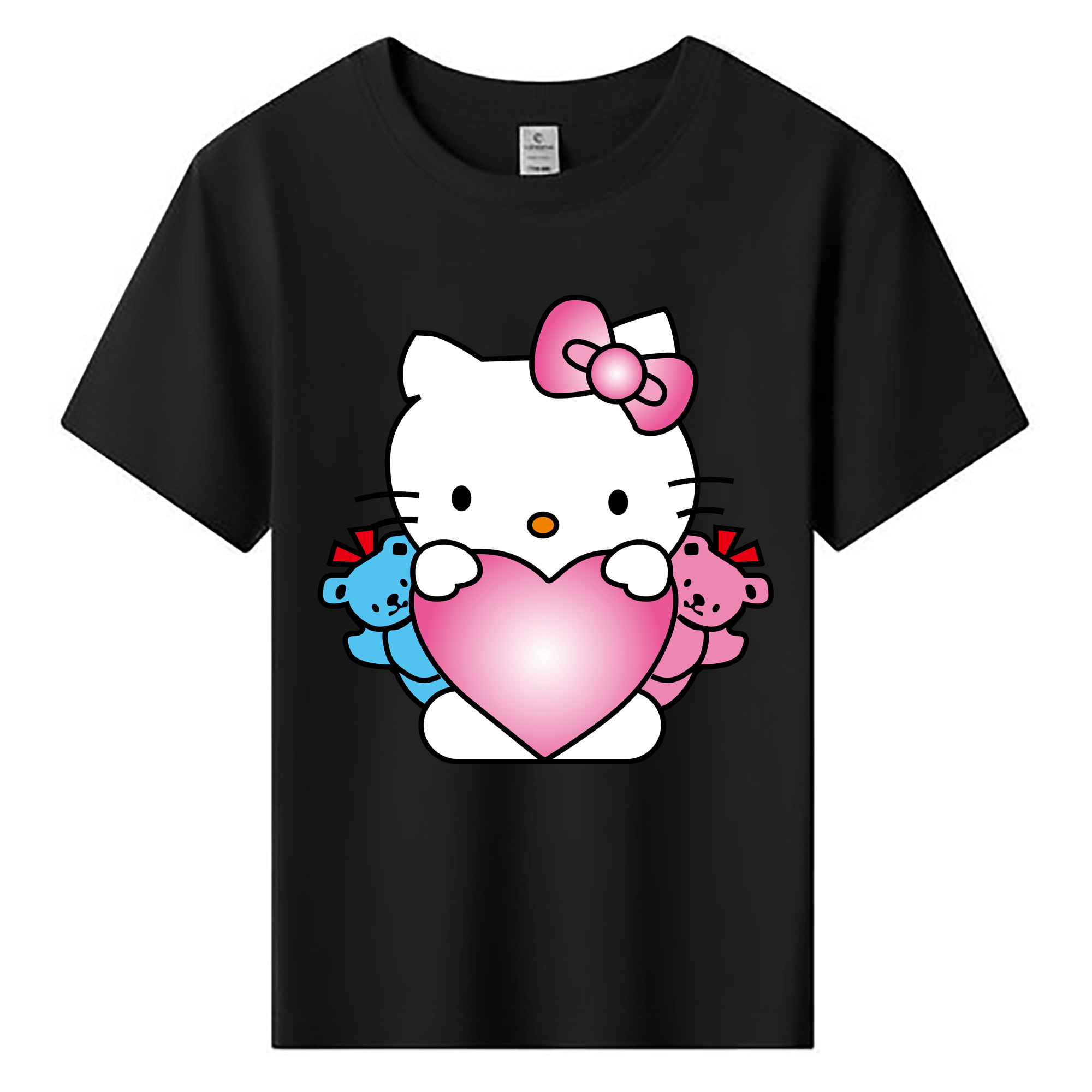 （画像用） Hello Kitty ハローキティ 綿100％キッズTシャツ（フロントプリント）