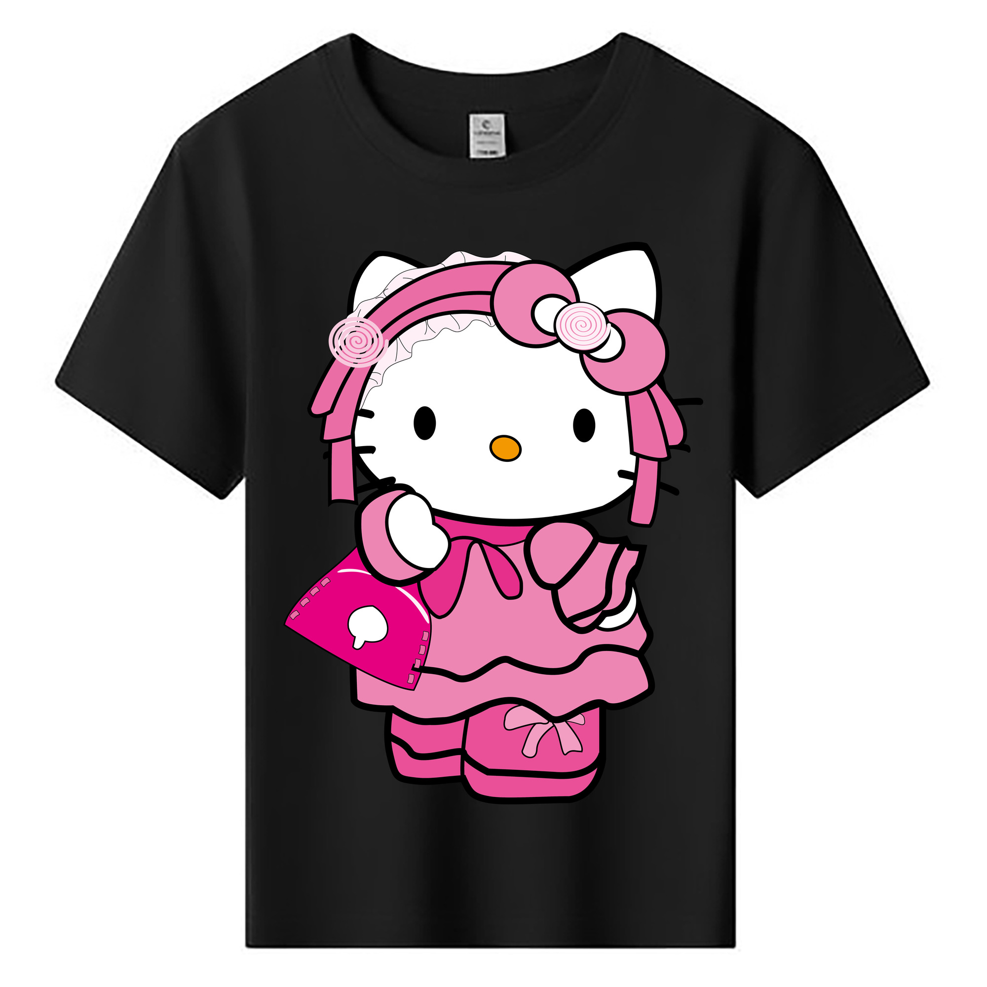 （画像用） Hello Kitty ハローキティ 綿100％キッズTシャツ（フロントプリント）