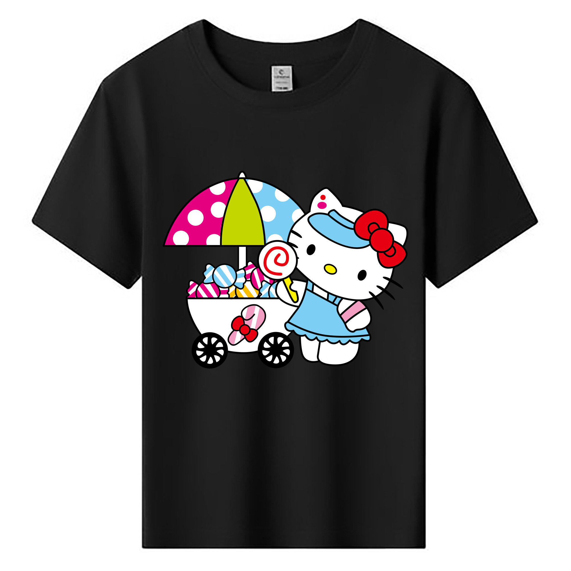 （画像用） Hello Kitty ハローキティ 綿100％キッズTシャツ（フロントプリント）