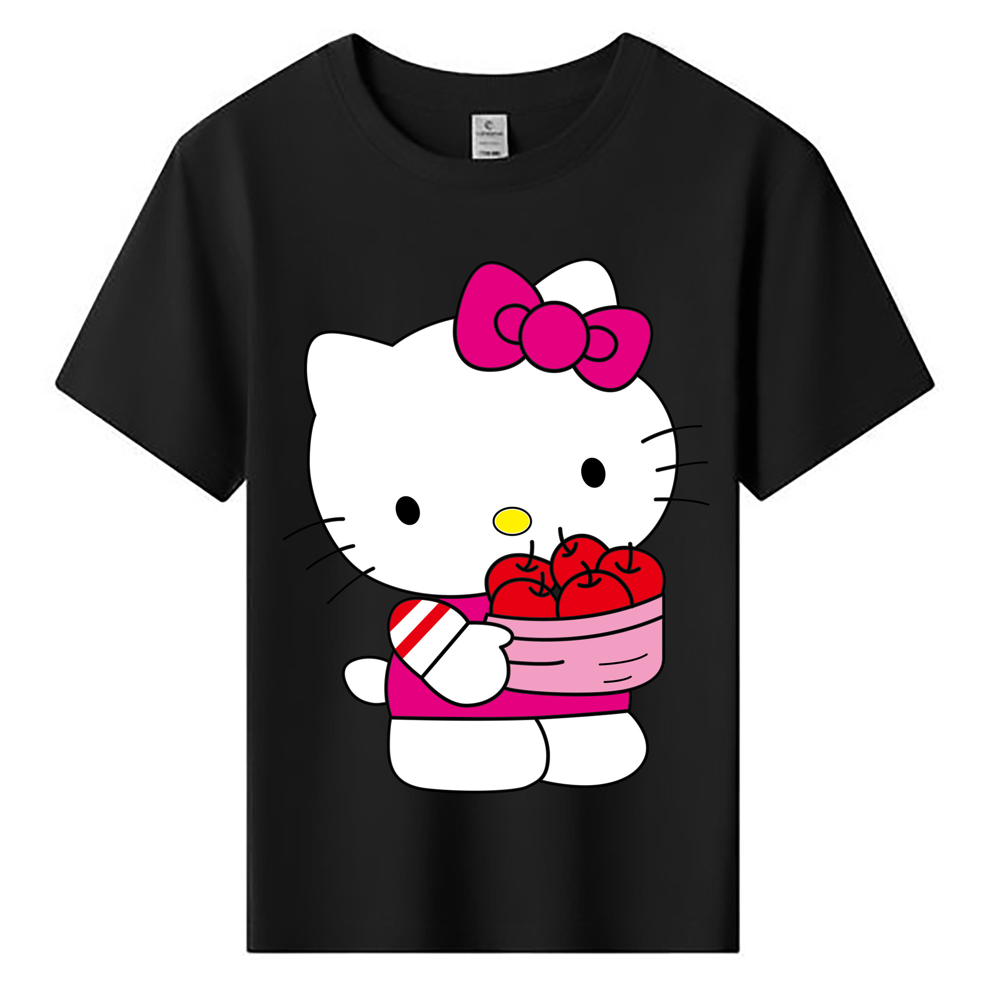 （画像用） Hello Kitty ハローキティ 綿100％キッズTシャツ（フロントプリント）