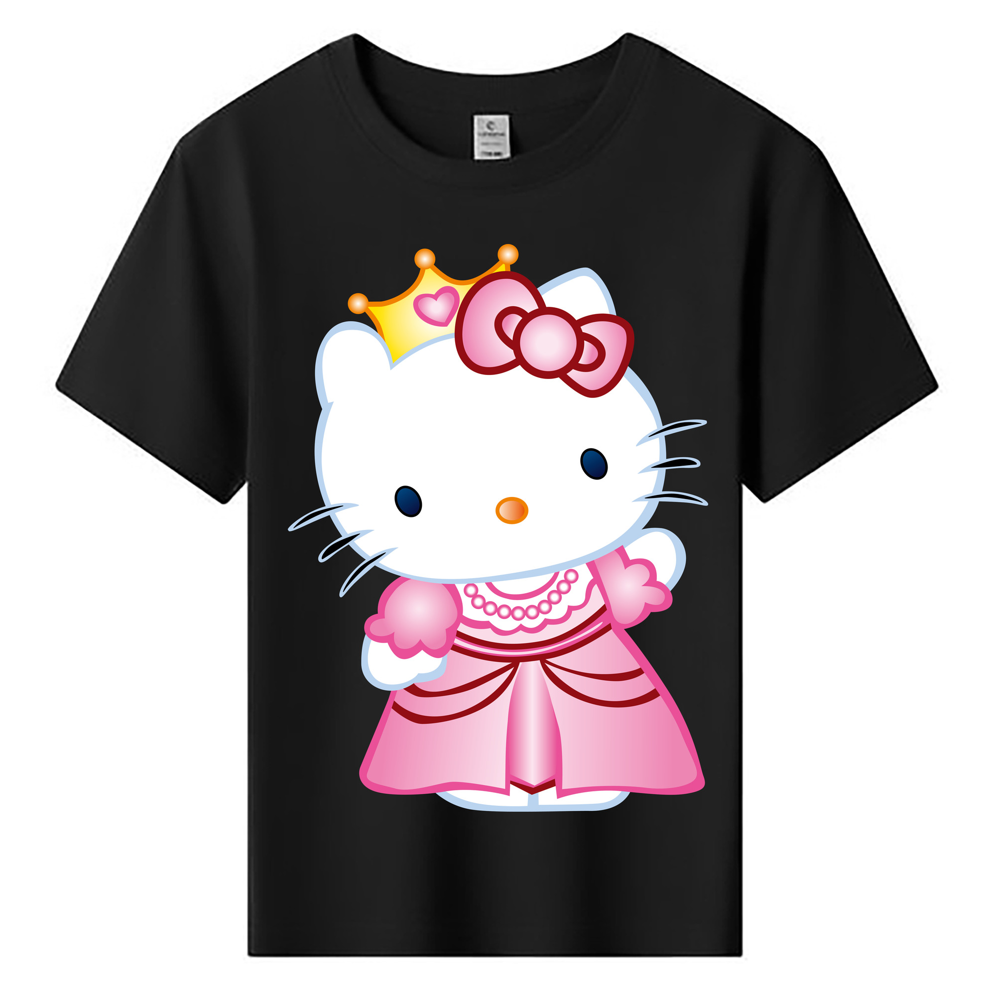 （画像用） Hello Kitty ハローキティ 綿100％キッズTシャツ（フロントプリント）