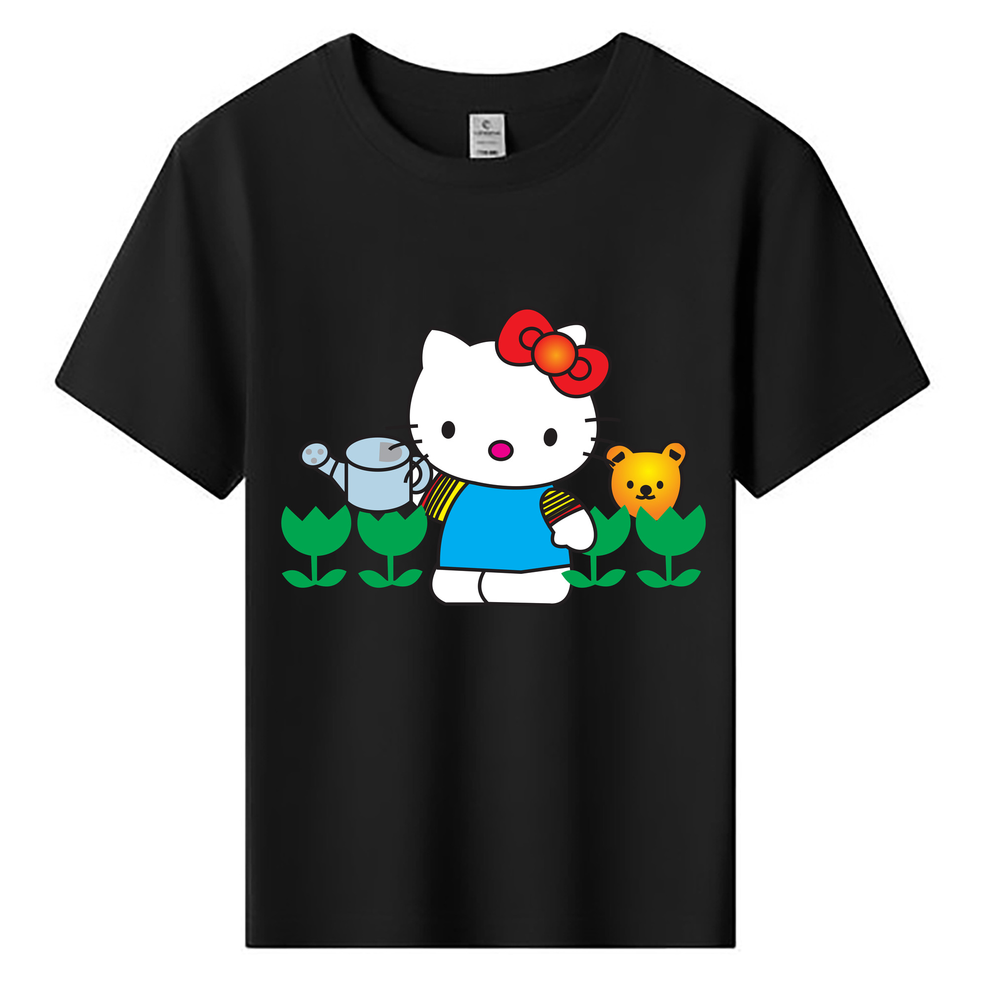 （画像用） Hello Kitty ハローキティ 綿100％キッズTシャツ（フロントプリント）