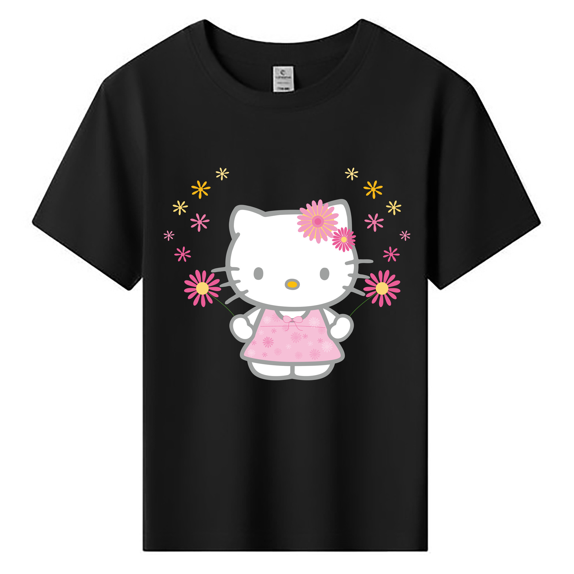 （画像用） Hello Kitty ハローキティ 綿100％キッズTシャツ（フロントプリント）