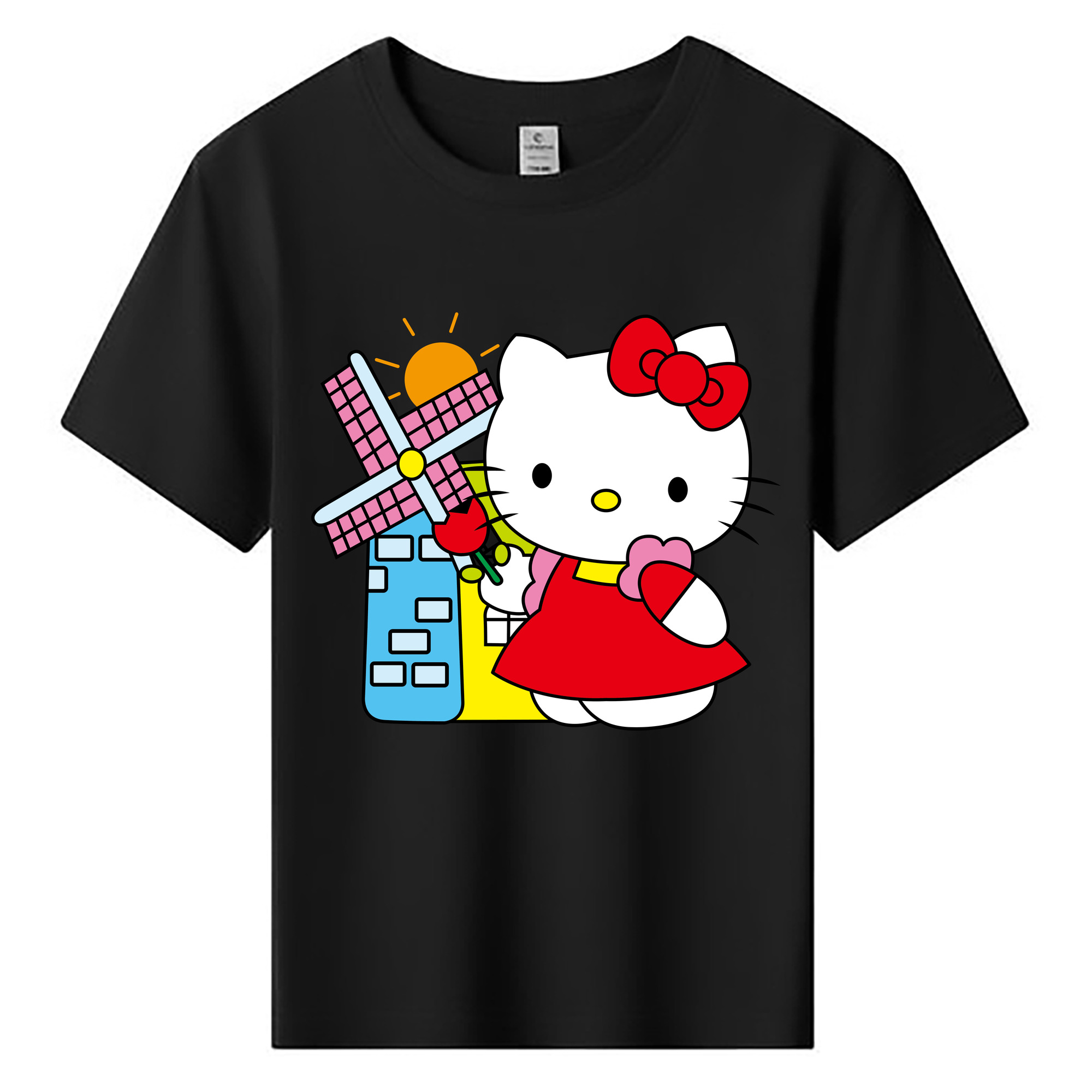 （画像用） Hello Kitty ハローキティ 綿100％キッズTシャツ（フロントプリント）