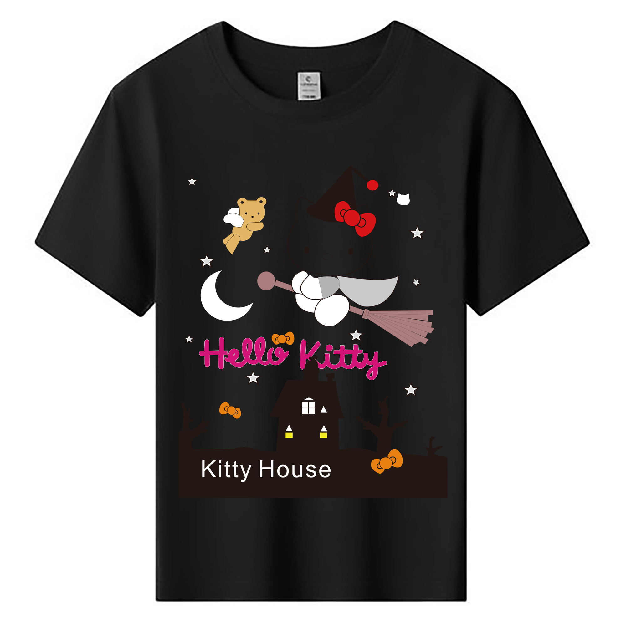 （画像用） Hello Kitty ハローキティ 綿100％キッズTシャツ（フロントプリント）