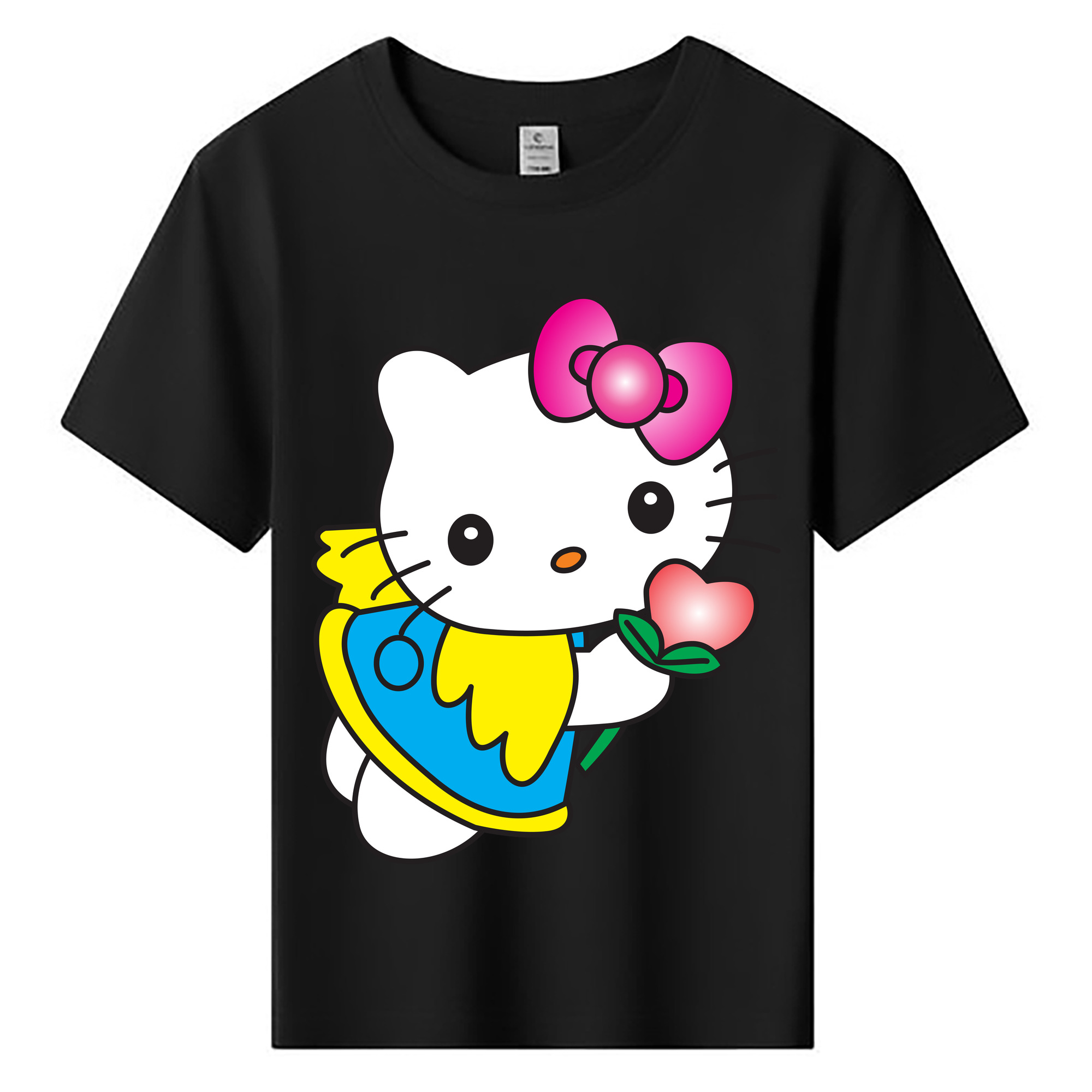 （画像用） Hello Kitty ハローキティ 綿100％キッズTシャツ（フロントプリント）