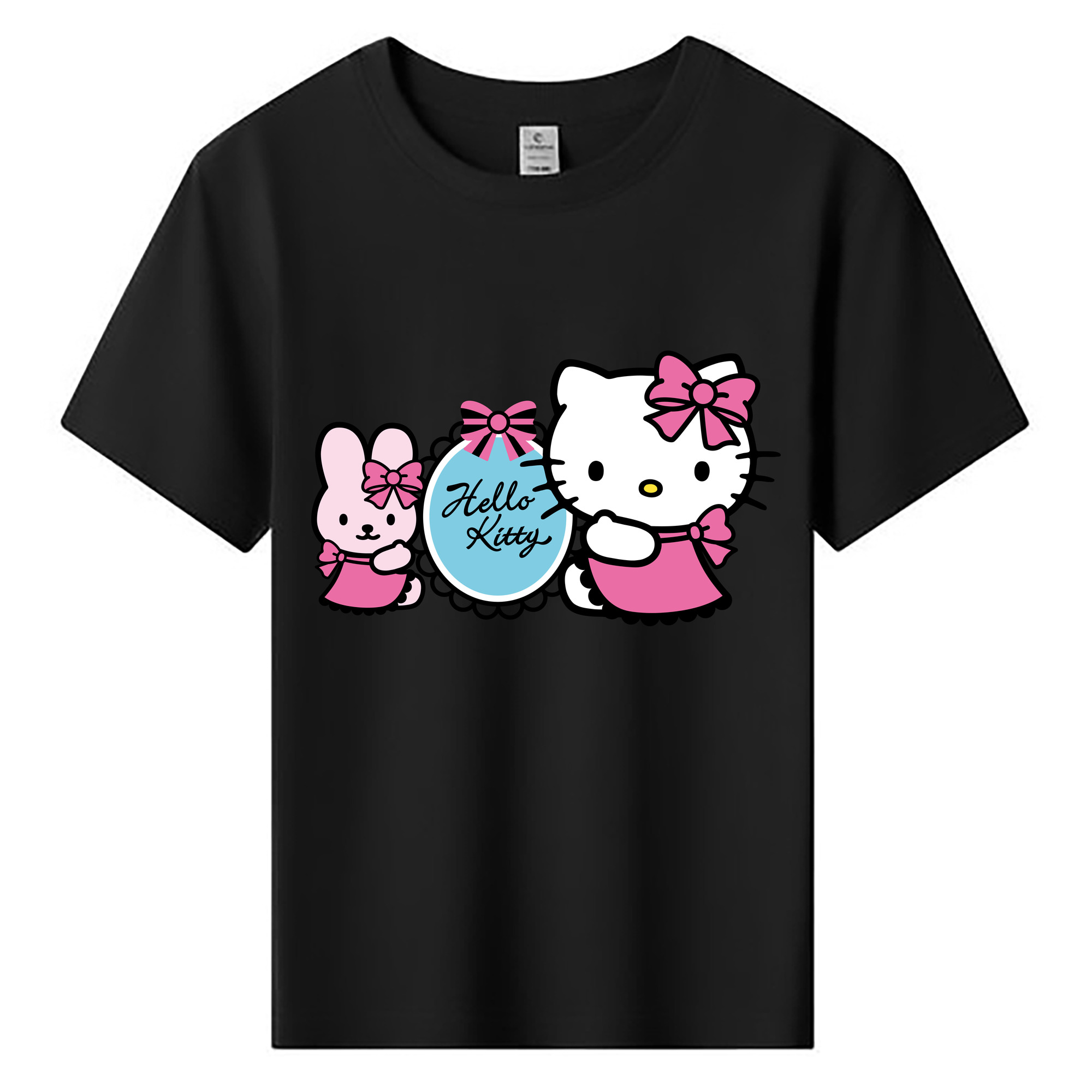 （画像用） Hello Kitty ハローキティ 綿100％キッズTシャツ（フロントプリント）