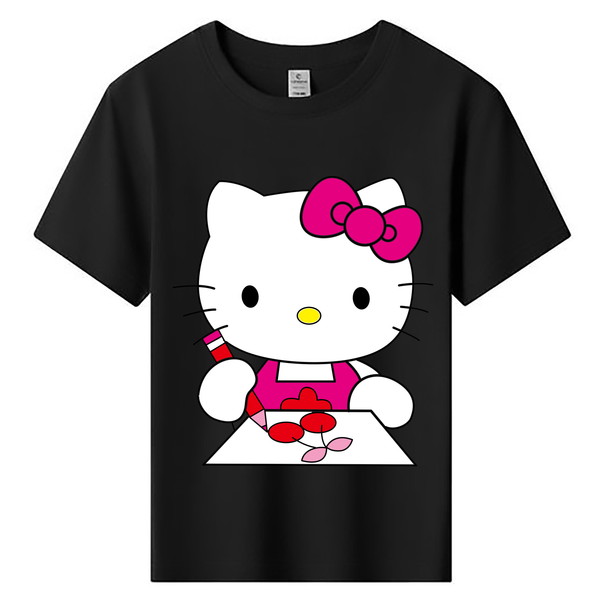 （画像用） Hello Kitty ハローキティ 綿100％キッズTシャツ（フロントプリント）