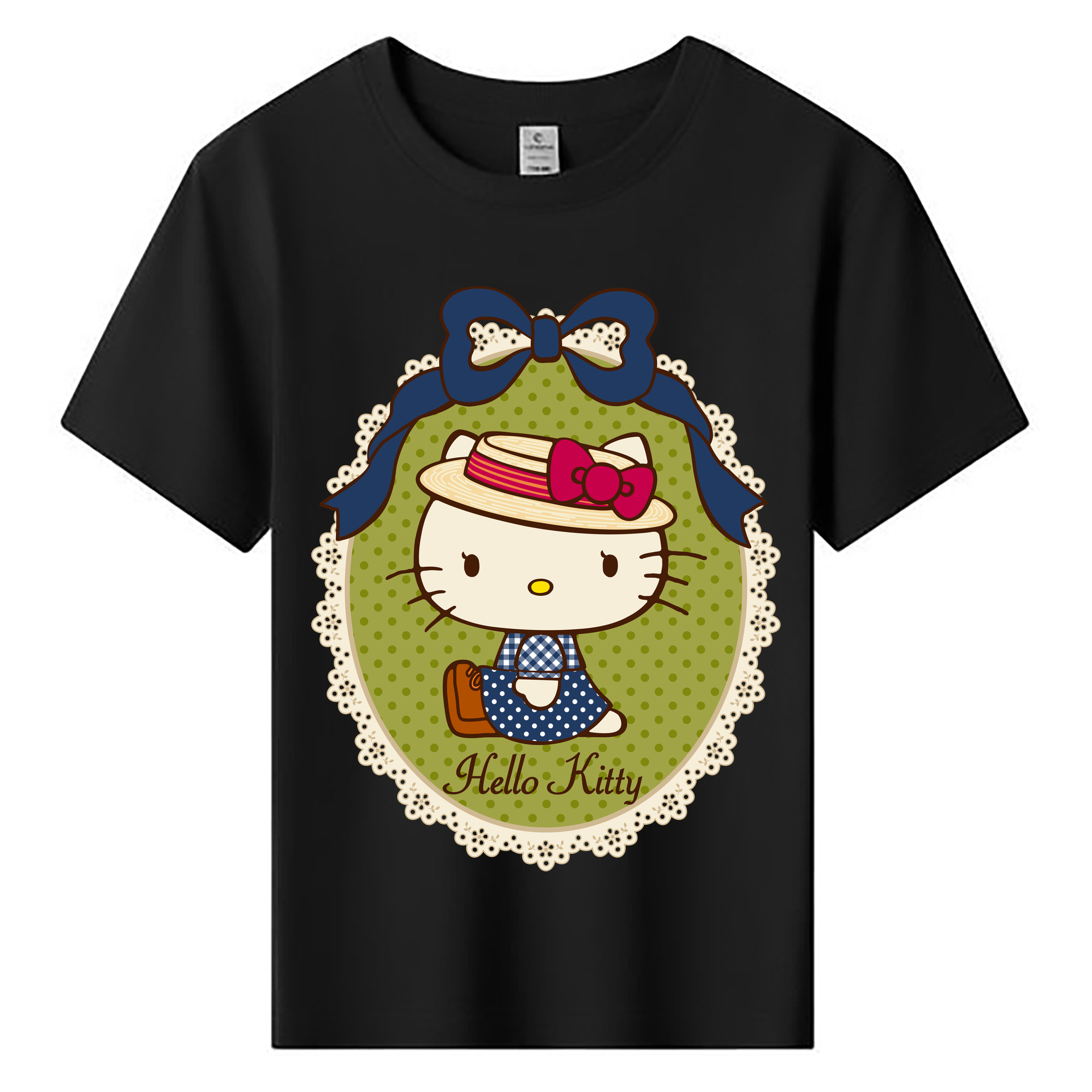 （画像用） Hello Kitty ハローキティ 綿100％キッズTシャツ（フロントプリント）